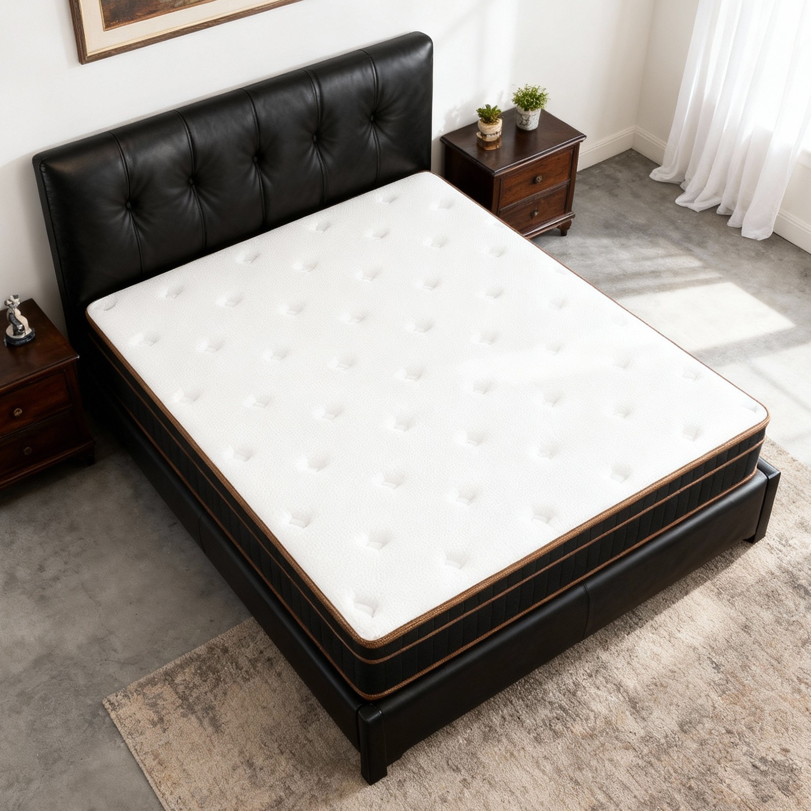12 Inch Full Mattress Innerspring Spring Hybrid Bed Medium Firm Support Bedroom