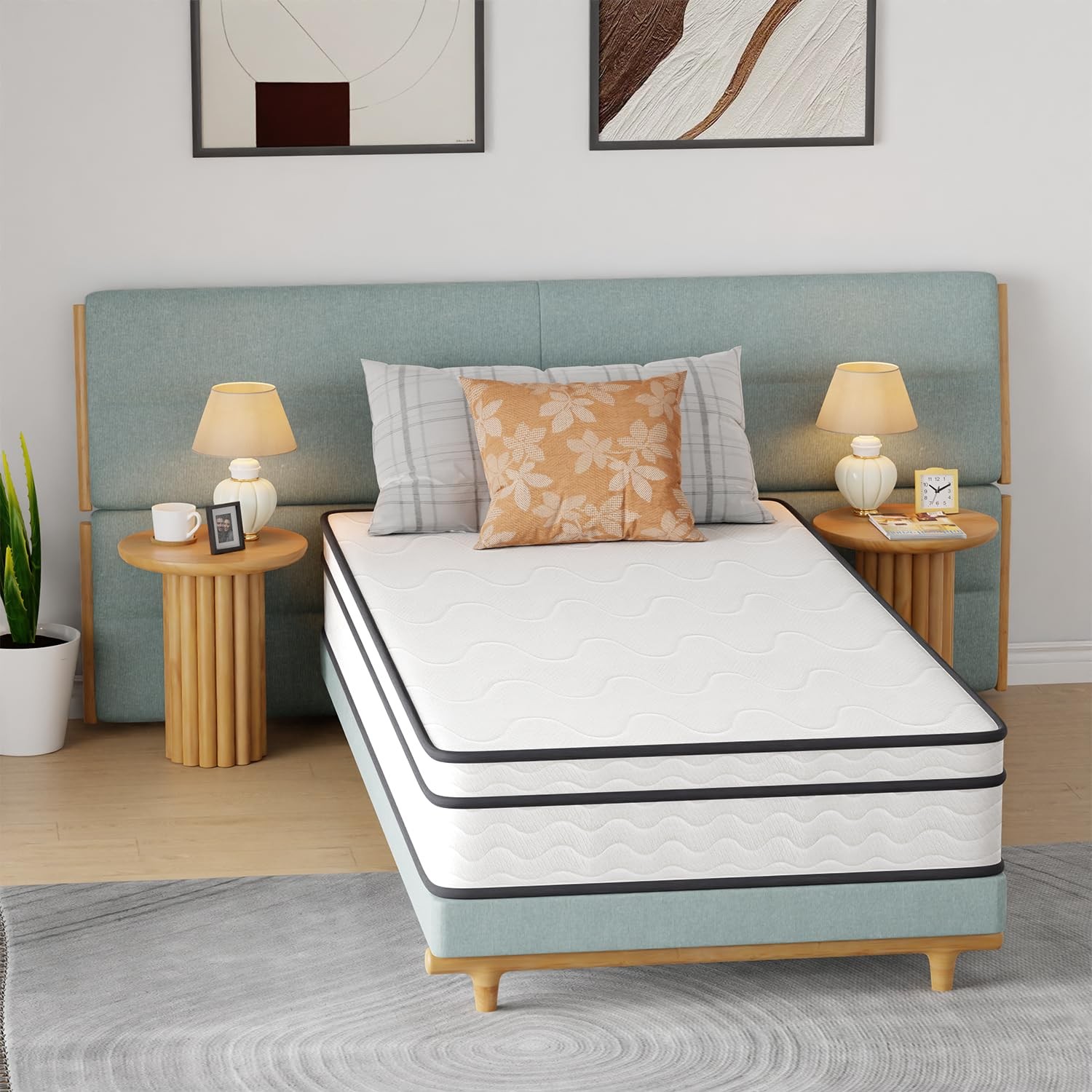 10 Inch Twin Mattress,Hybrid Mattress Memory Foam & Innerspring, Premium Foam…