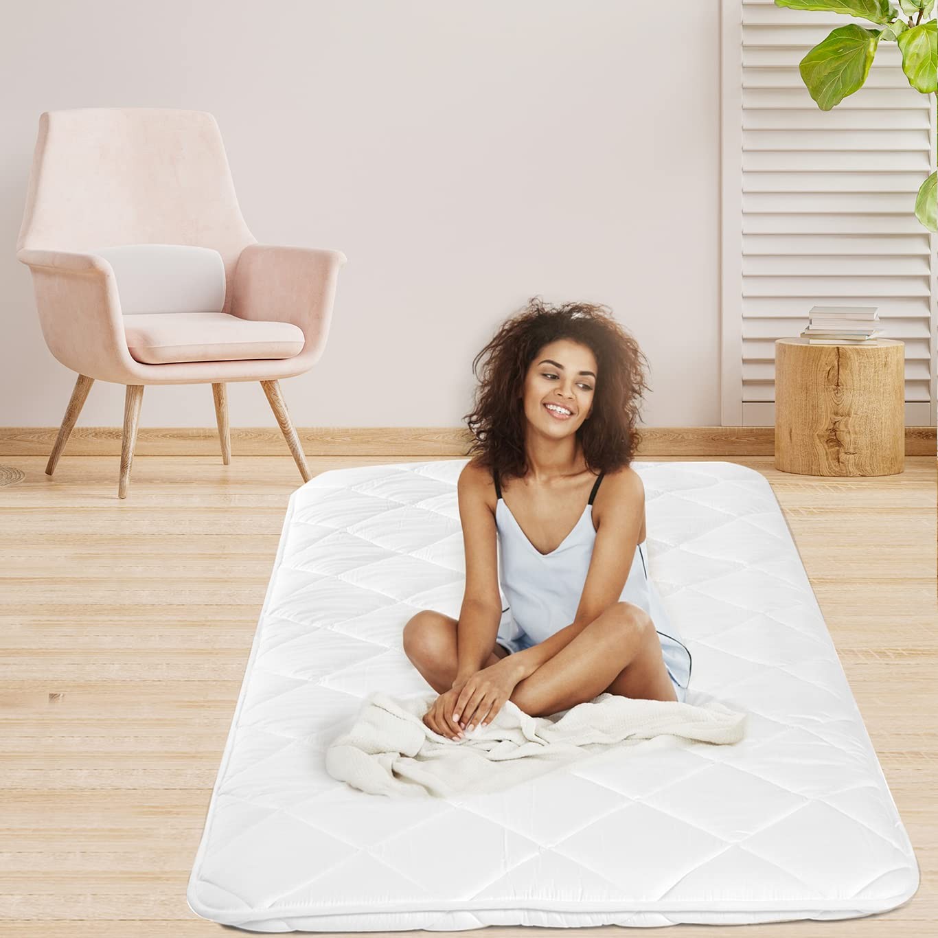 Japanese Futon Japanese Floor Bed, Tatami Foldable Bed, Roll Up Sleeping Pad,…