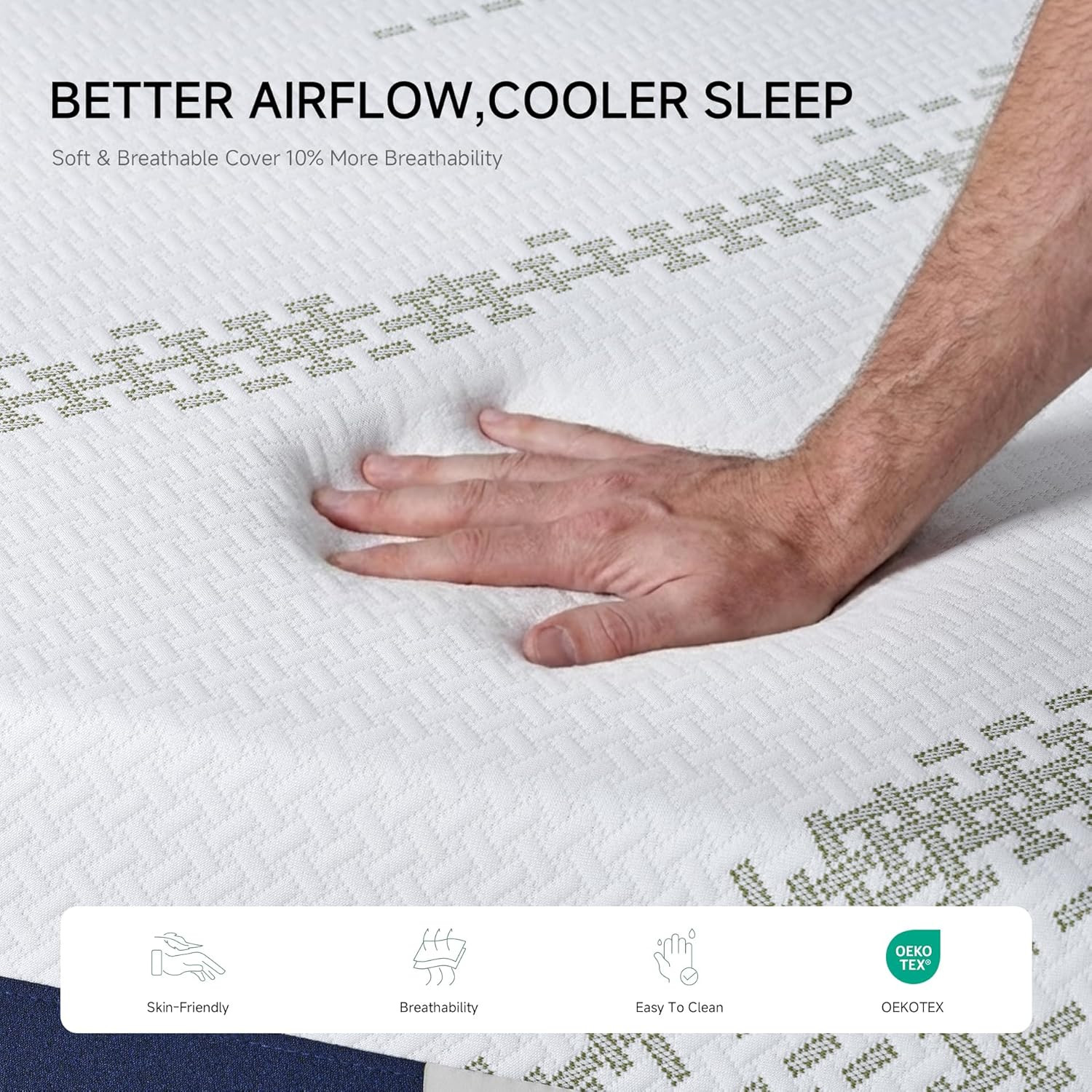 Full Size Mattress 10-Inch for Sleep Cooler – Cooling Gel Memory Foam Mattress w