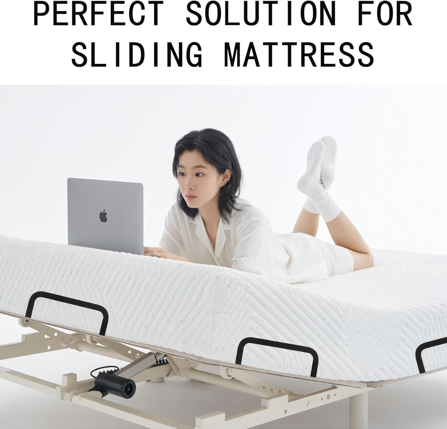 Mattress Retainer Bar Bracket Holder 4Pcs – Keeps Mattress from Sliding on Platf