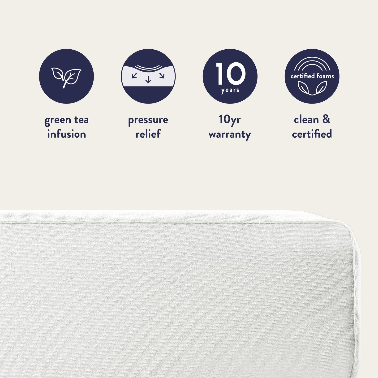 6 Inch Memory Foam Mattress with Green Tea Infusion Medium Firm Comfort