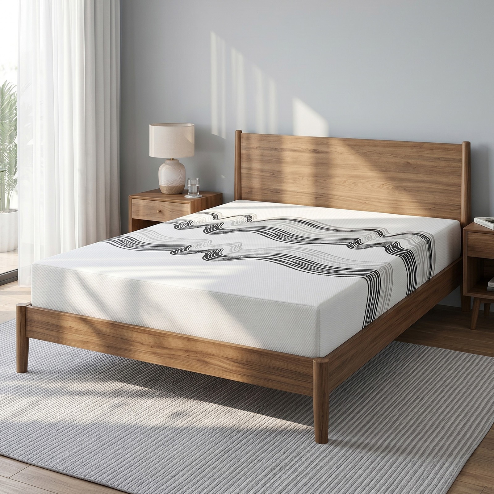 King Size Memory Foam Mattress 12 Inch for Cooling Night Sleep Comfort Support