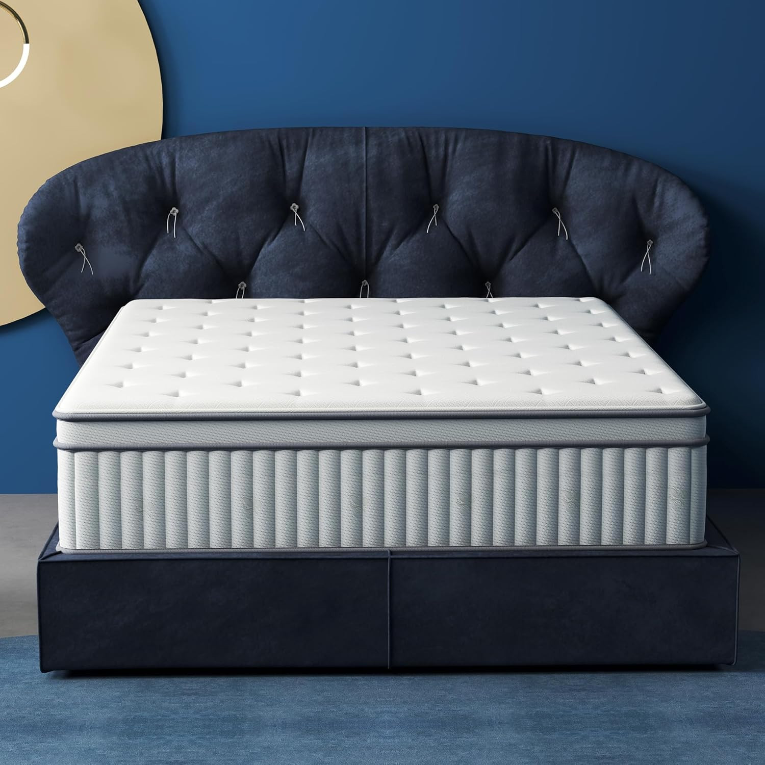14″ King Size Hybrid Mattress – Gel Foam & Pocket Springs, Medium Firm Comfort