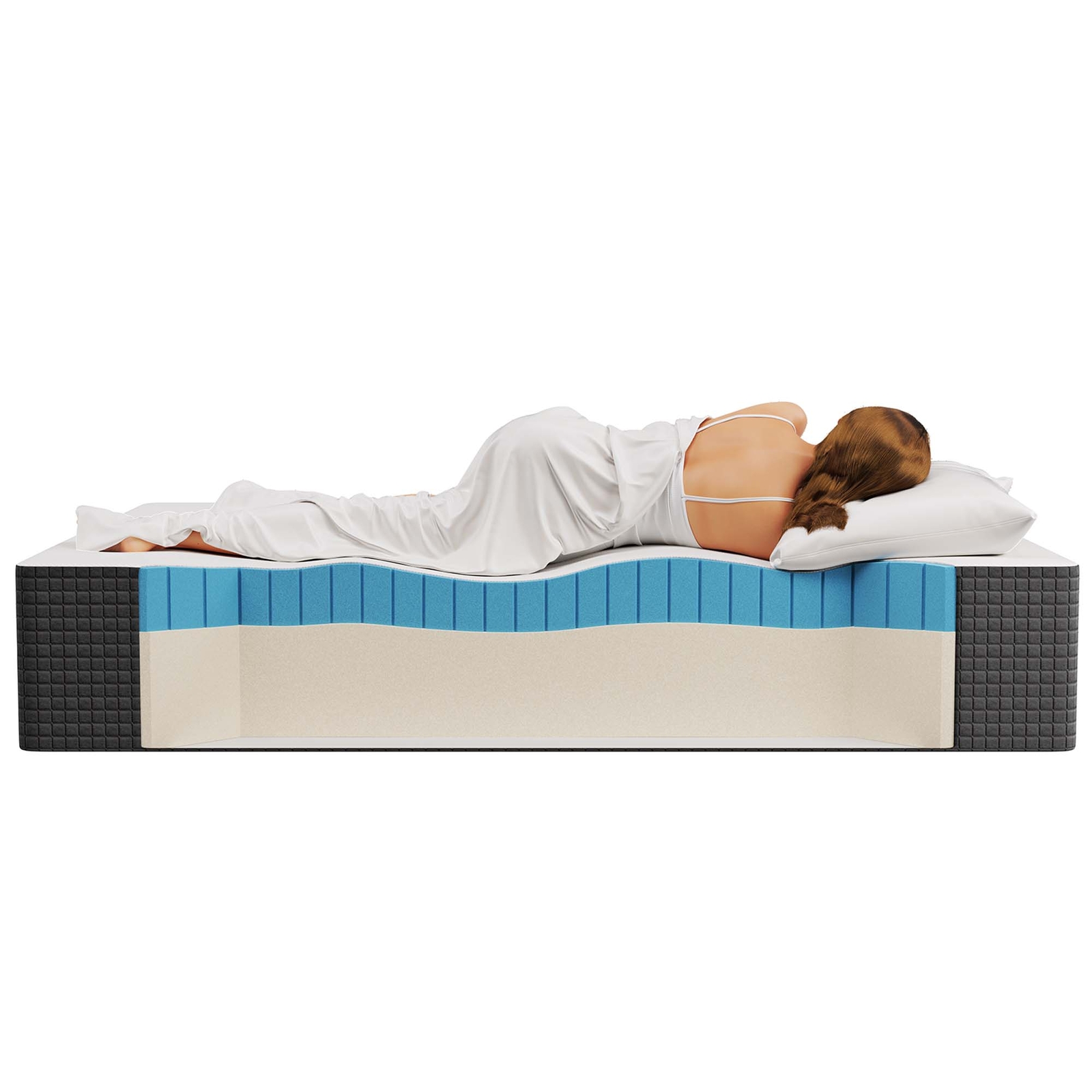 Modway 14” Cooling Gel-Infused Ventilated Memory Foam Twin Mattress