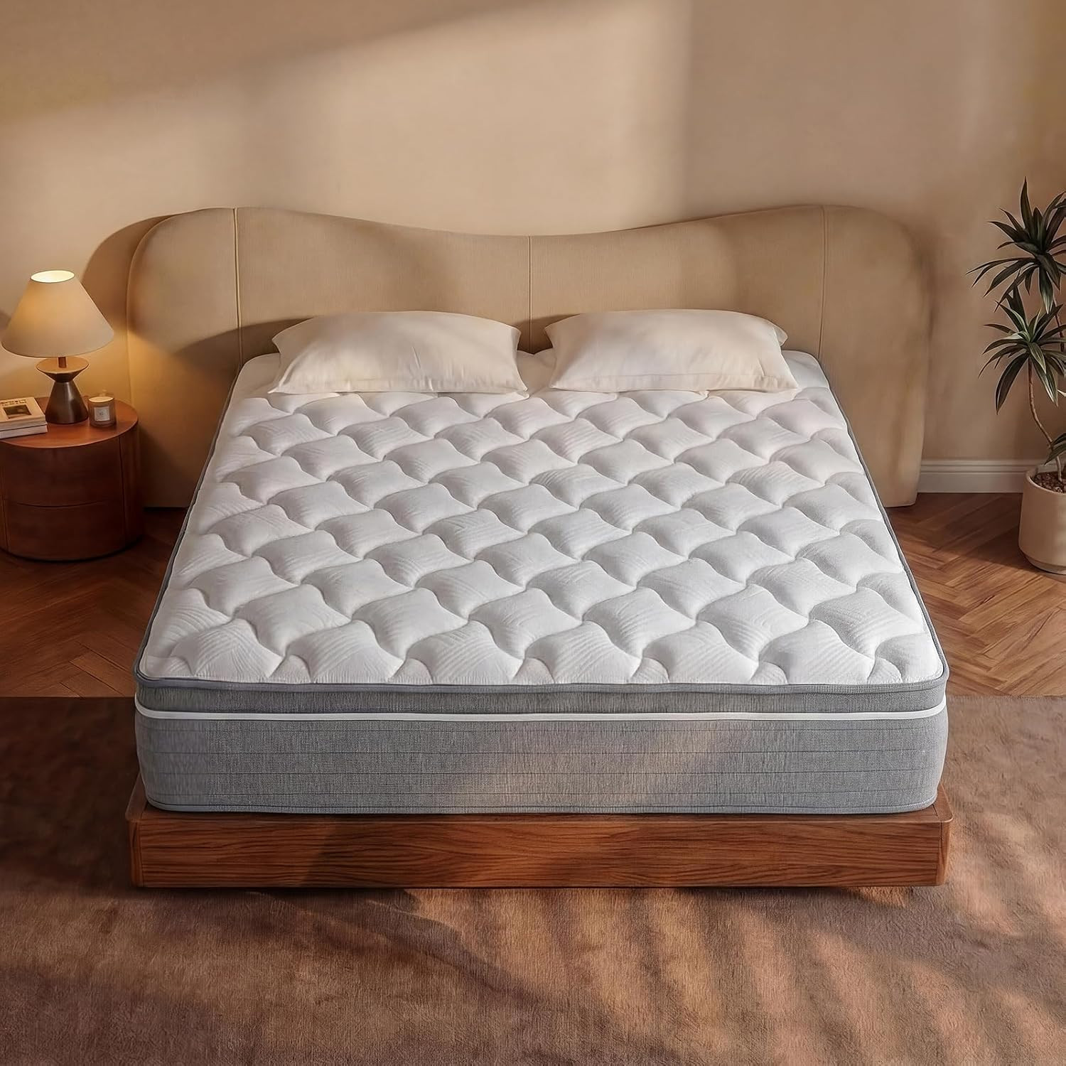 Queen 14″ Hybrid Mattress Pocket Spring Memory Foam Medium Firm