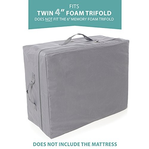Milliard Carry Case Tri-Fold Mattress 4 inch Twin (Does Not Fit 6 inch)