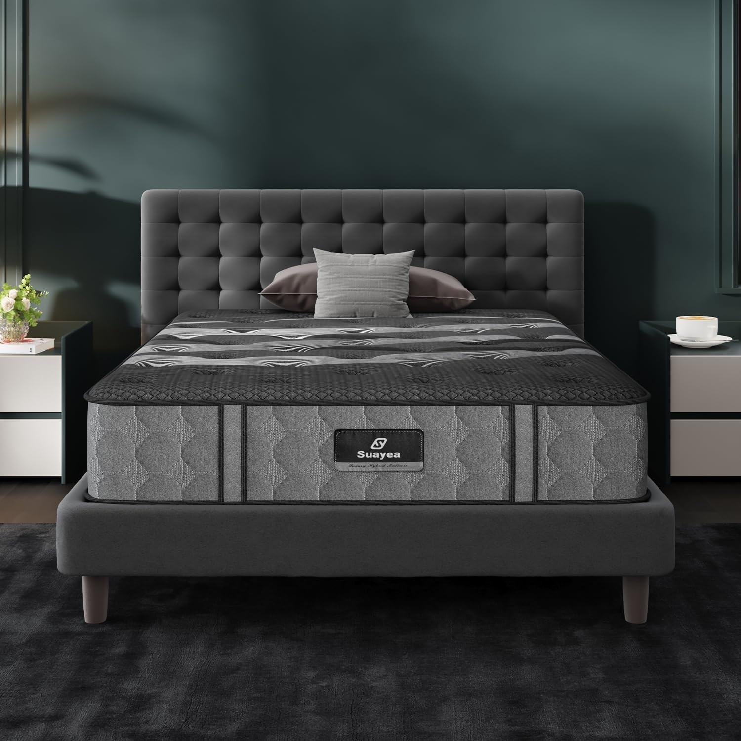 Twin Mattress, 8 Inch Luxury Hybrid Twin Size Mattress in a Box, Cooling Gel Mem