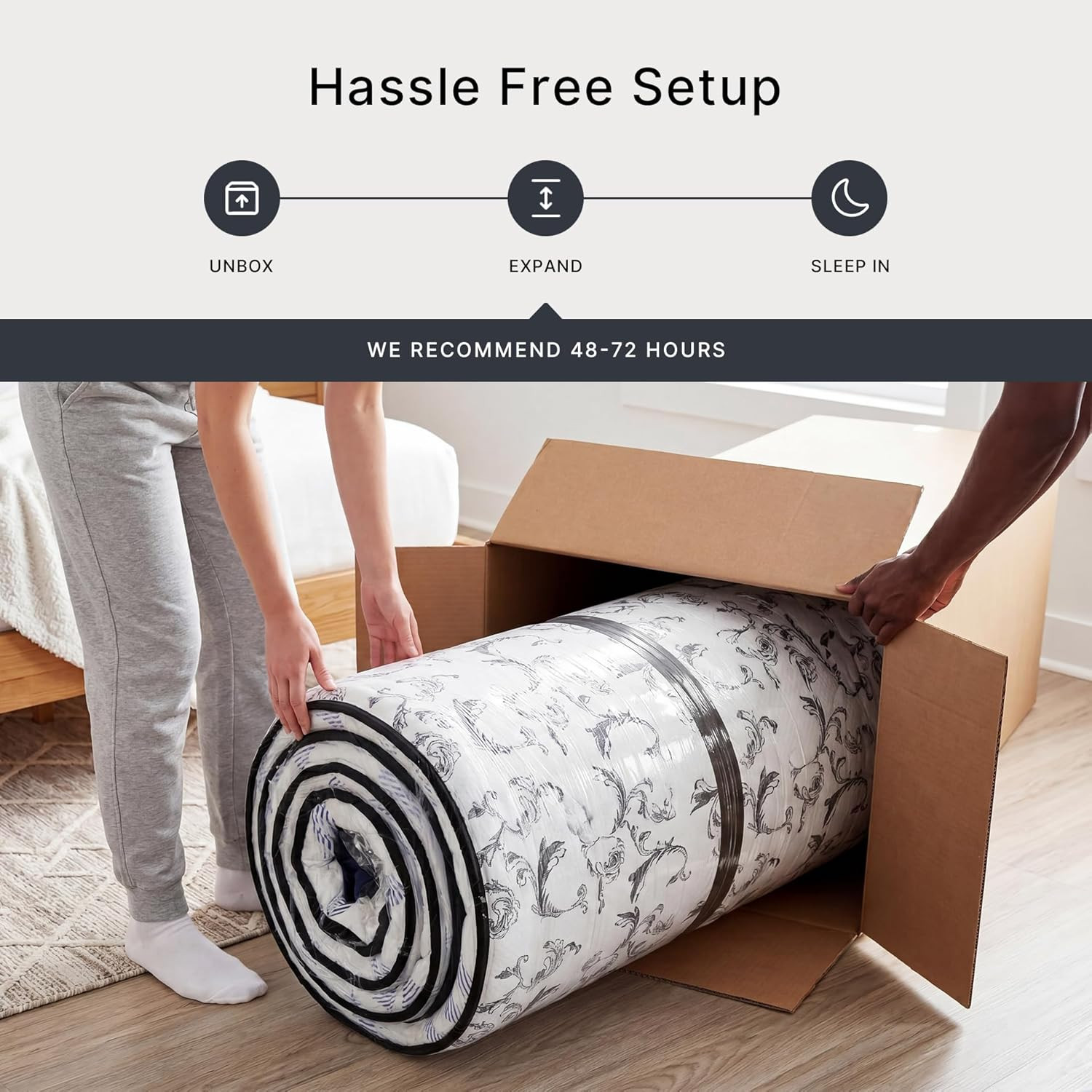 Ashley Chime 8″ Twin Innerspring Mattress with Pressure Relief Foam, Fiberglass-