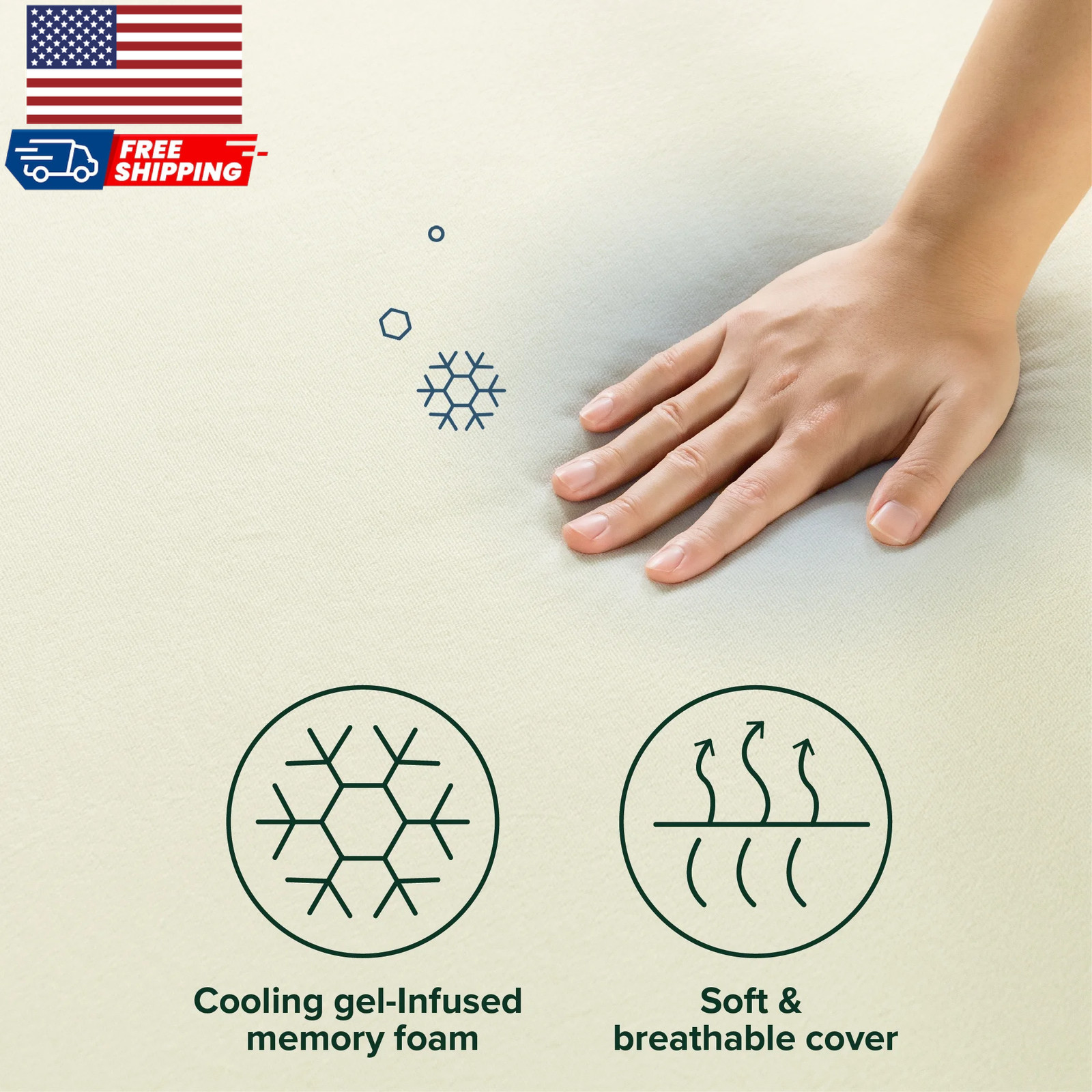 10″ Zinus Cooling Airflow Gel Memory Foam Mattress In A Box Bedding Full Size