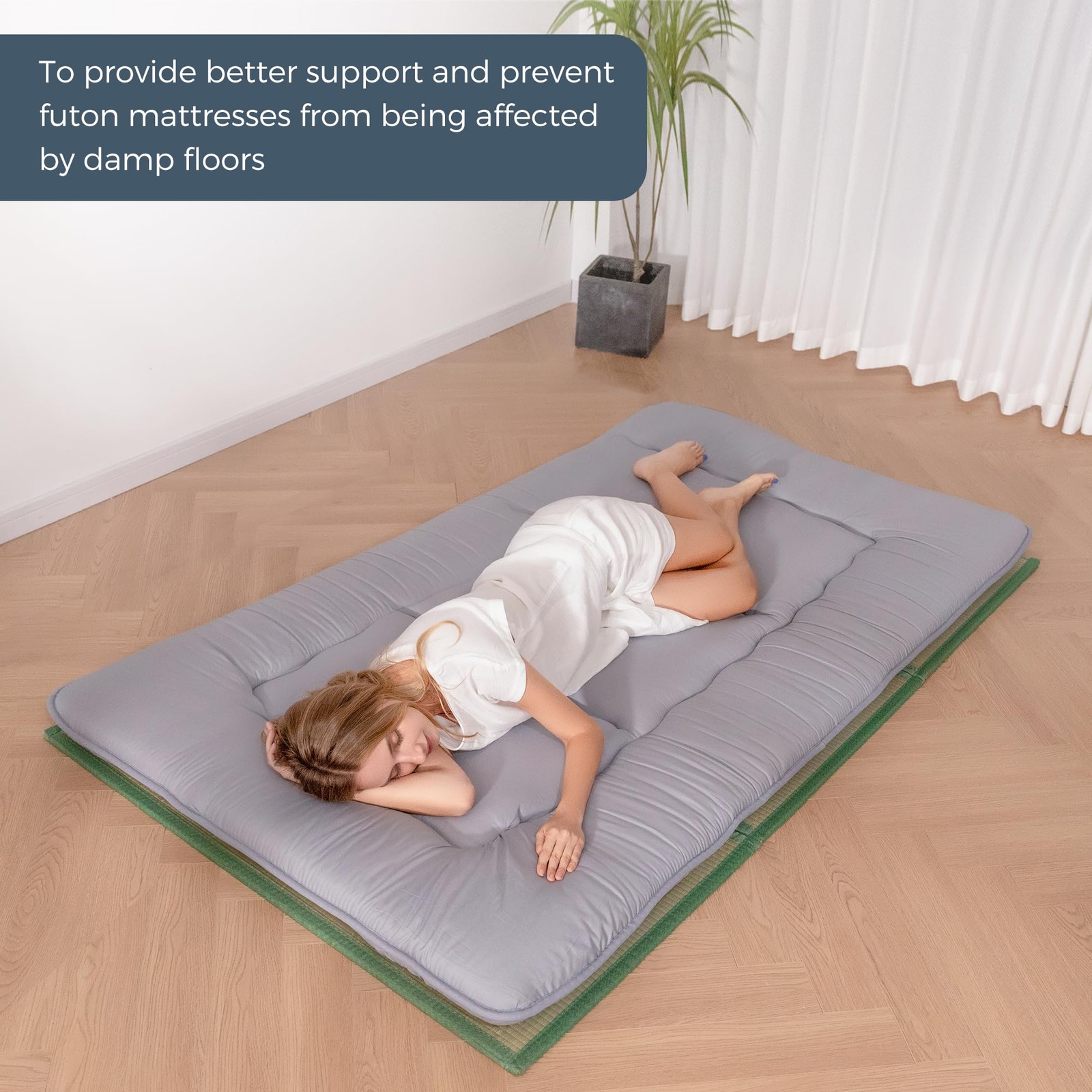 Japanese Tatami Mat 100% Rush Grass Portable Folding Mat Futon Mattress Firm …