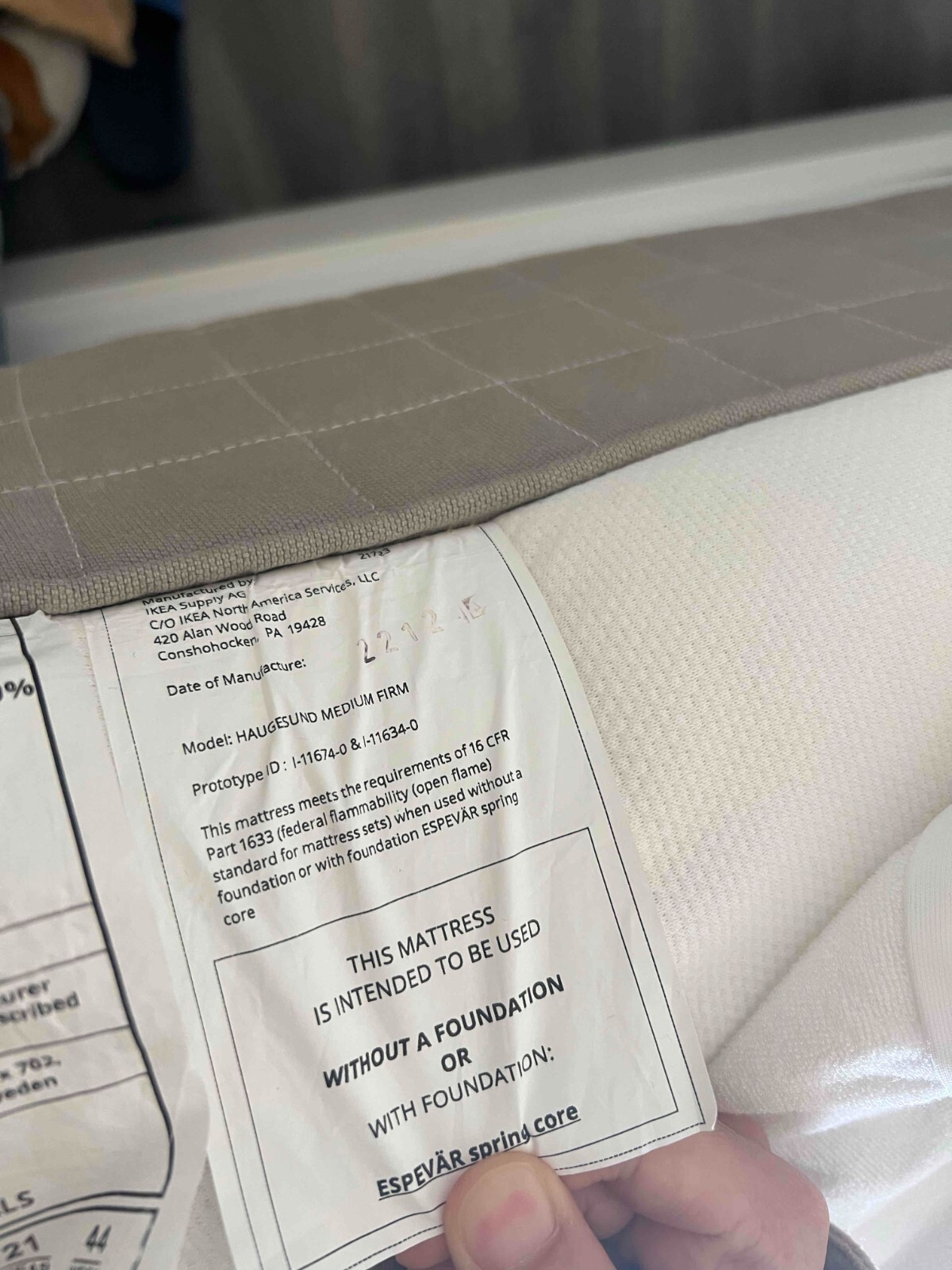 IKEA king size mattress, bought for 400$