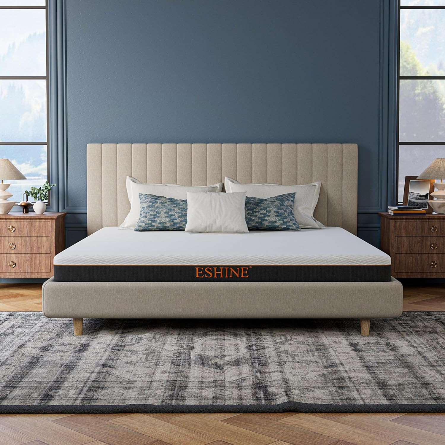 ESHINE King Mattress for Back Pain Relief, 8 Inch Cooling Gel Memory Foam – USA