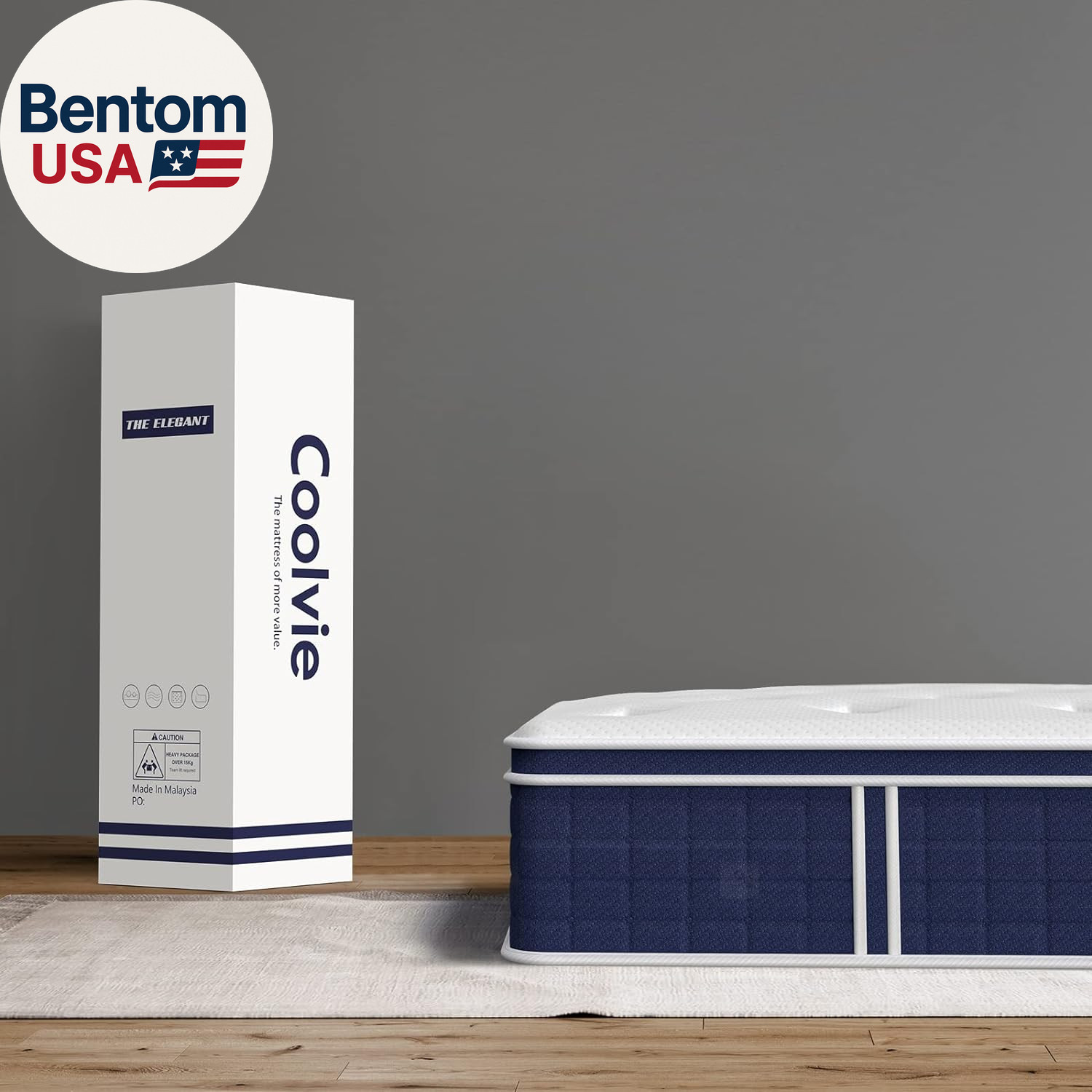 12 Inch Twin Size Mattress, Hybrid Twin Mattress in a Box, 3 Layer Premium Foam
