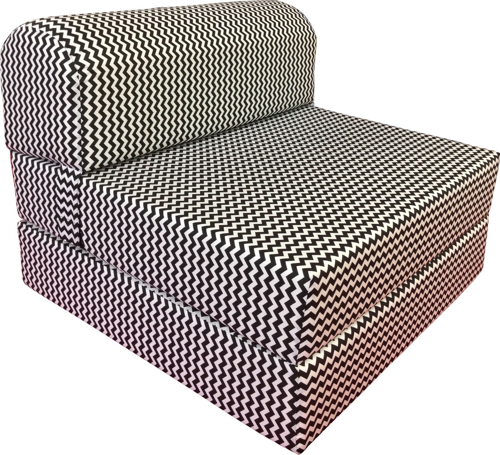 Twin Sleeper Chair Folding Foam Mattresses, Sofa Beds, Couches 6x32x70, Zig Zag