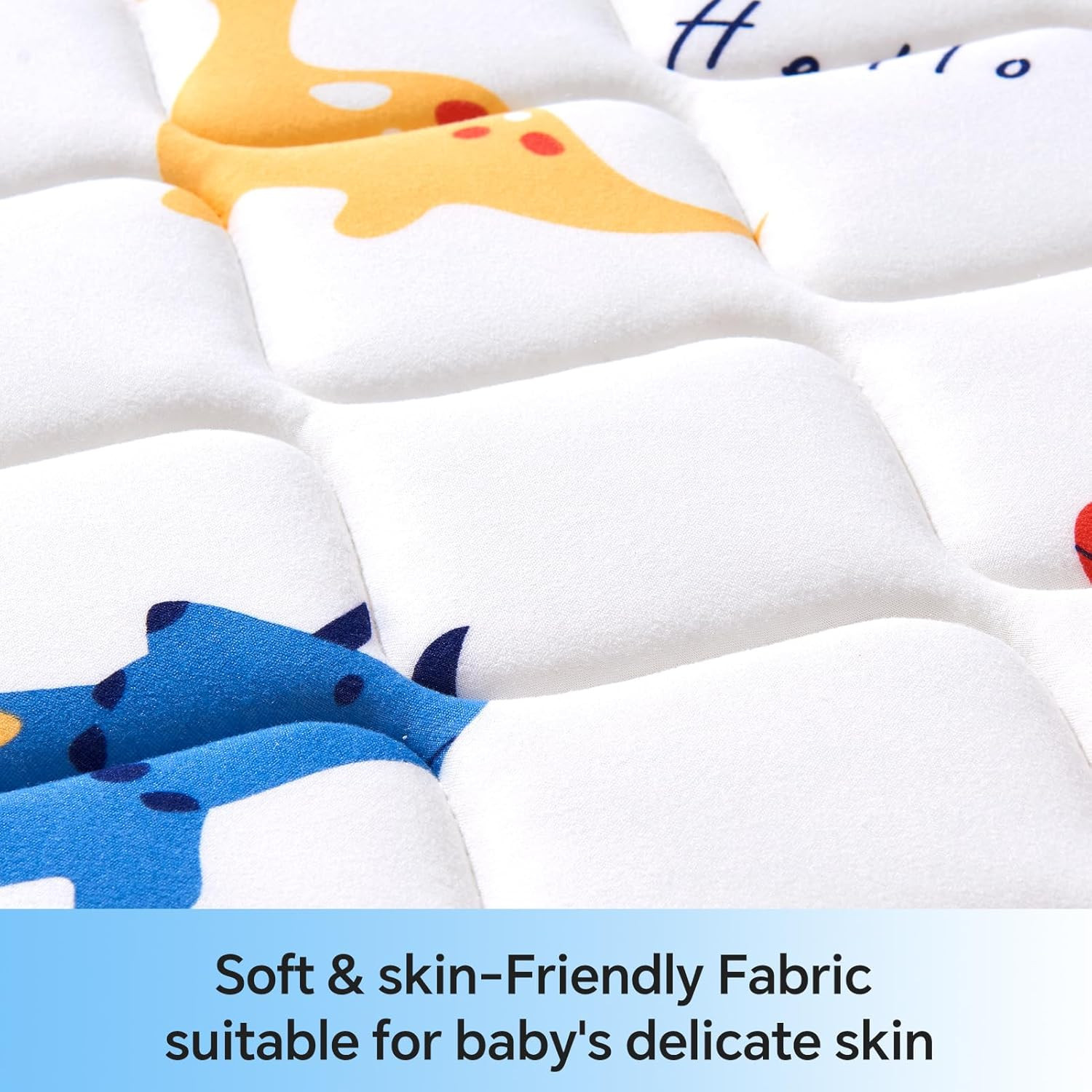 Pack and Play Mattress 38″ X 26″ X 1.5″, Firm Support and Comfort Foam, Soft Pla
