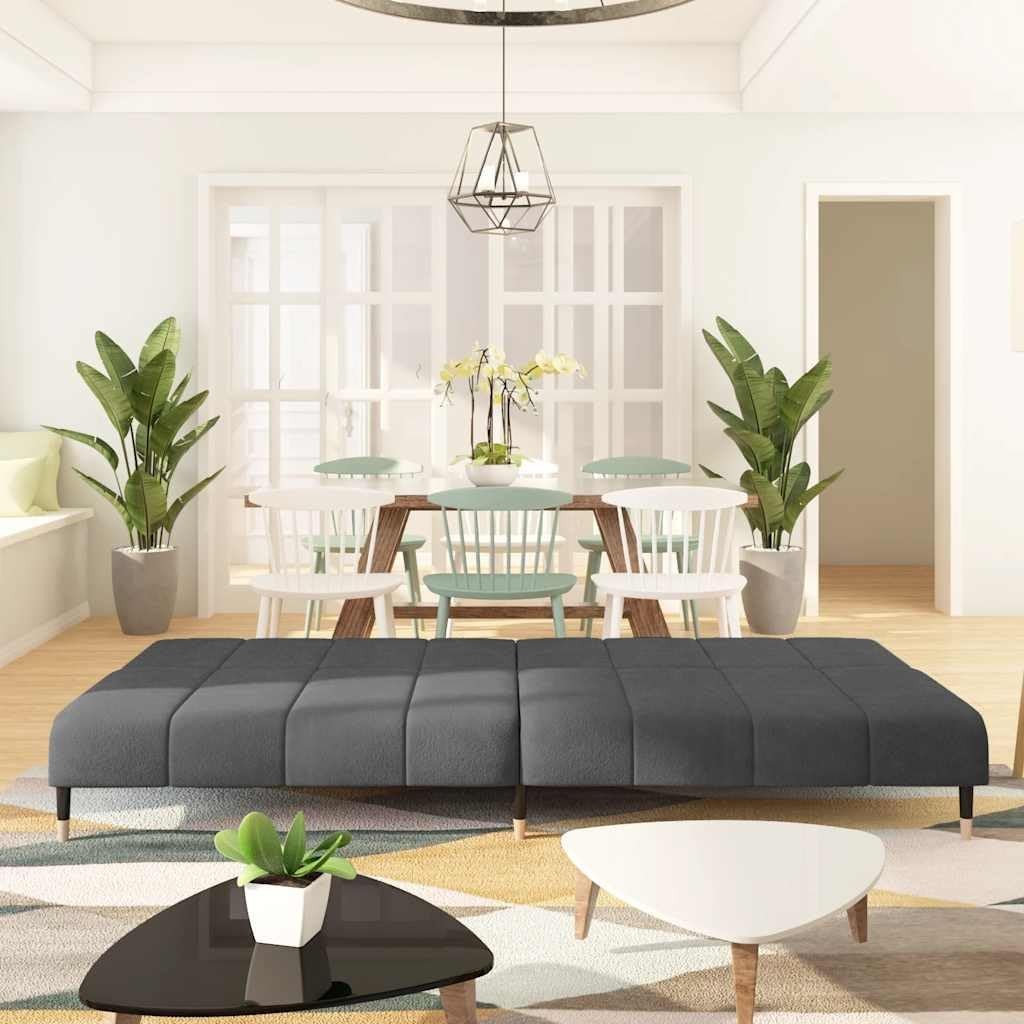 2-Seater Sofa Bed Convertible Sleeper Sofa for Small Space, Dark Gray
