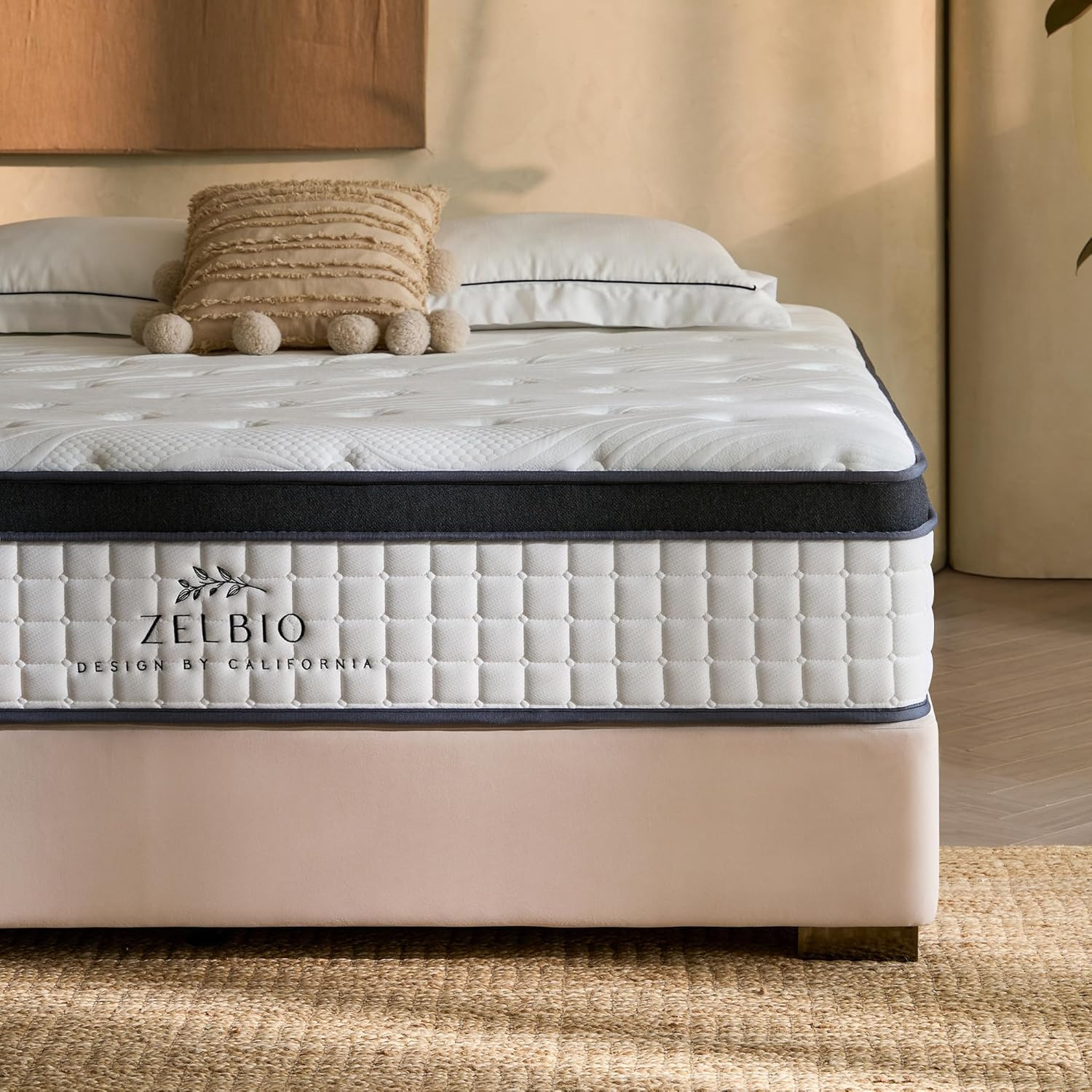 King Size 14″ Gel Memory Foam Hybrid Mattress with Cooling & Support