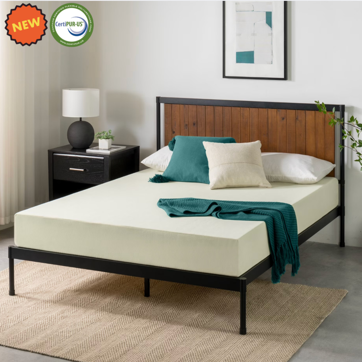 8″ Colchones Queen Size De Espuma 8 Pulgadas Memory Foam Mattress Cooling Bed