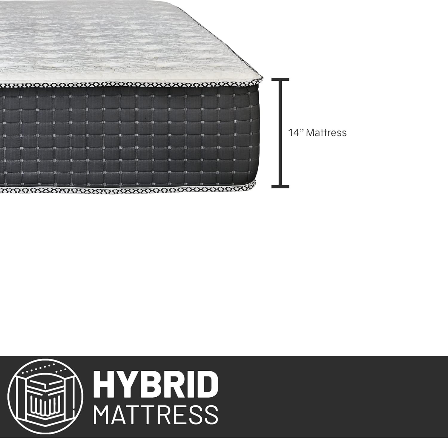 14″ Luxury Firm Hybrid Mattress with Pocket Coils & Quilted Top, King