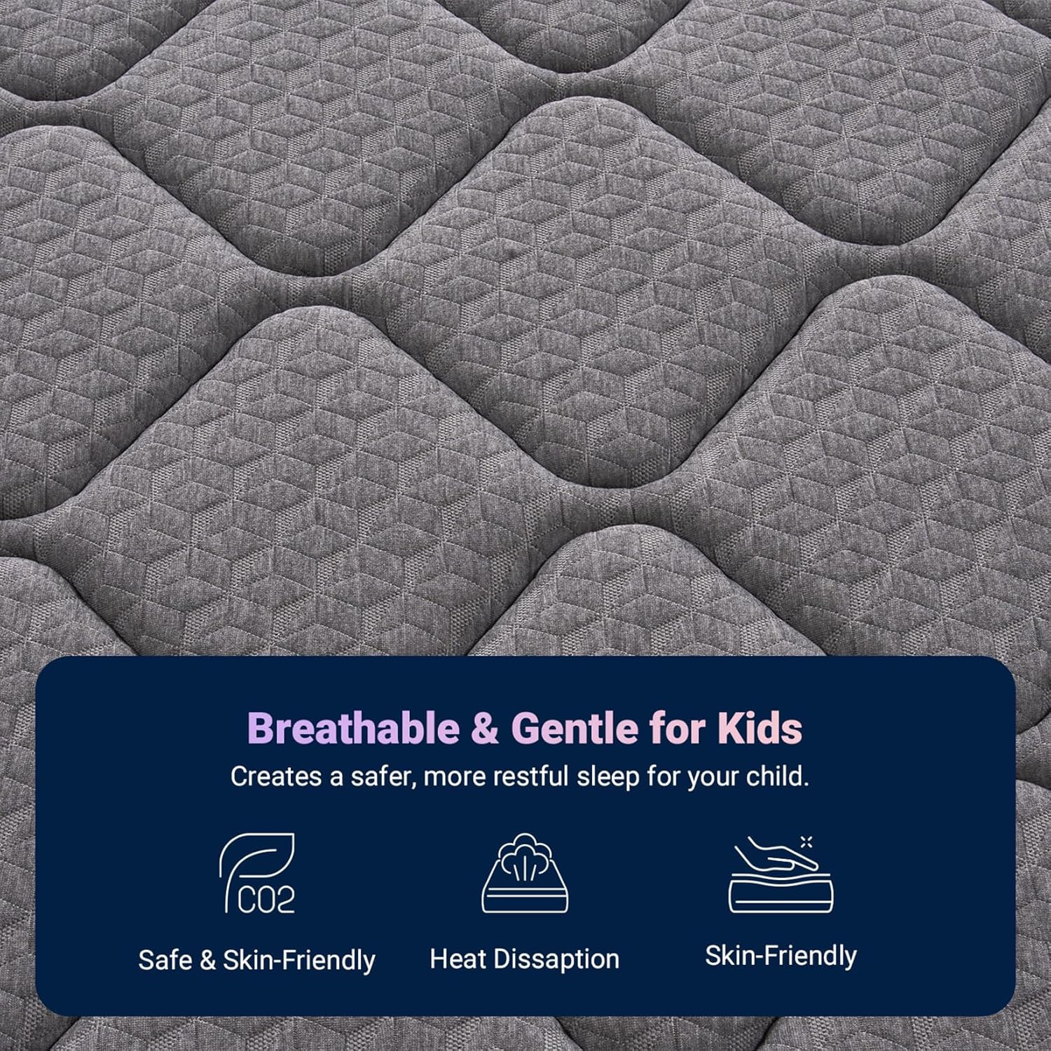 Twin Mattress, 6 Inch Twin Size Mattress in a Box for Kids, Medium Firm Hybrid M