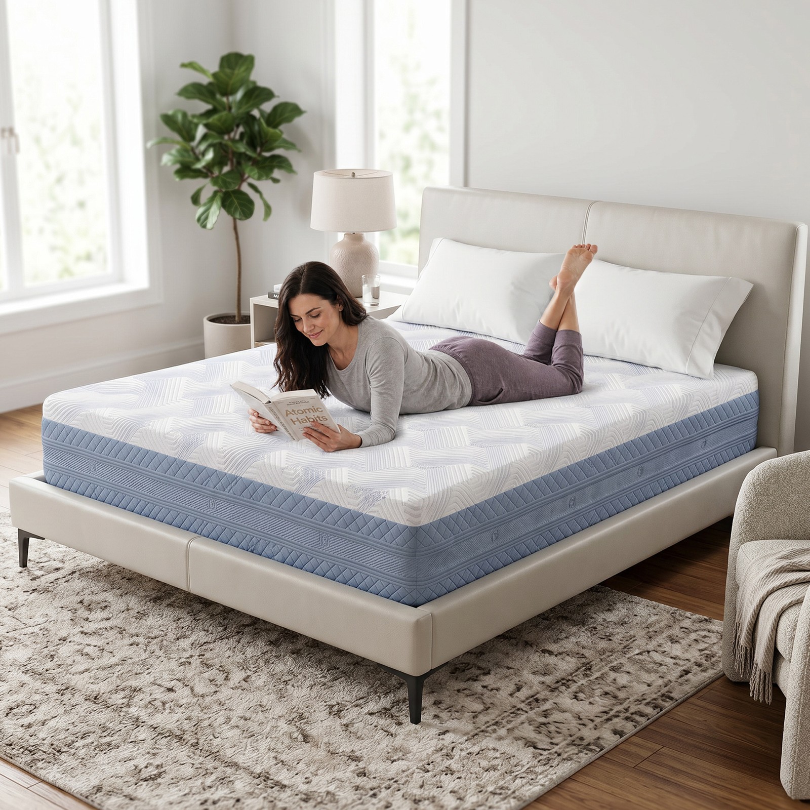 King Size Memory Foam Mattress CertiPUR-US & CFR-1633 Certified Safe Foam Bed
