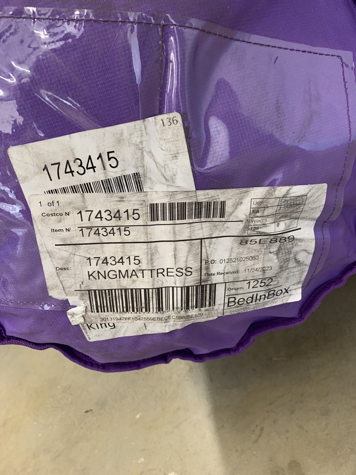 Purple Renew 11″ Gel Grid Mattress King New/Sealed -Pick Up Only-