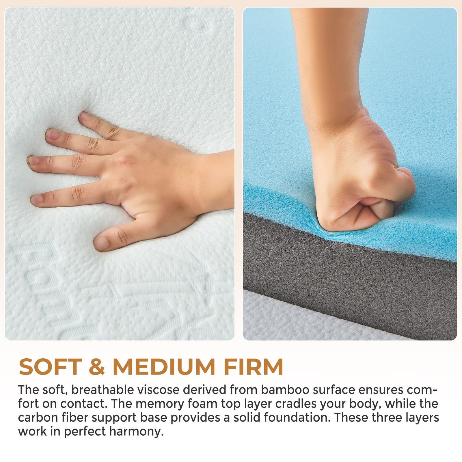 4 Inch Trifold Mattress, Full Size Foldable Memory Foam Mattress with Viscose…