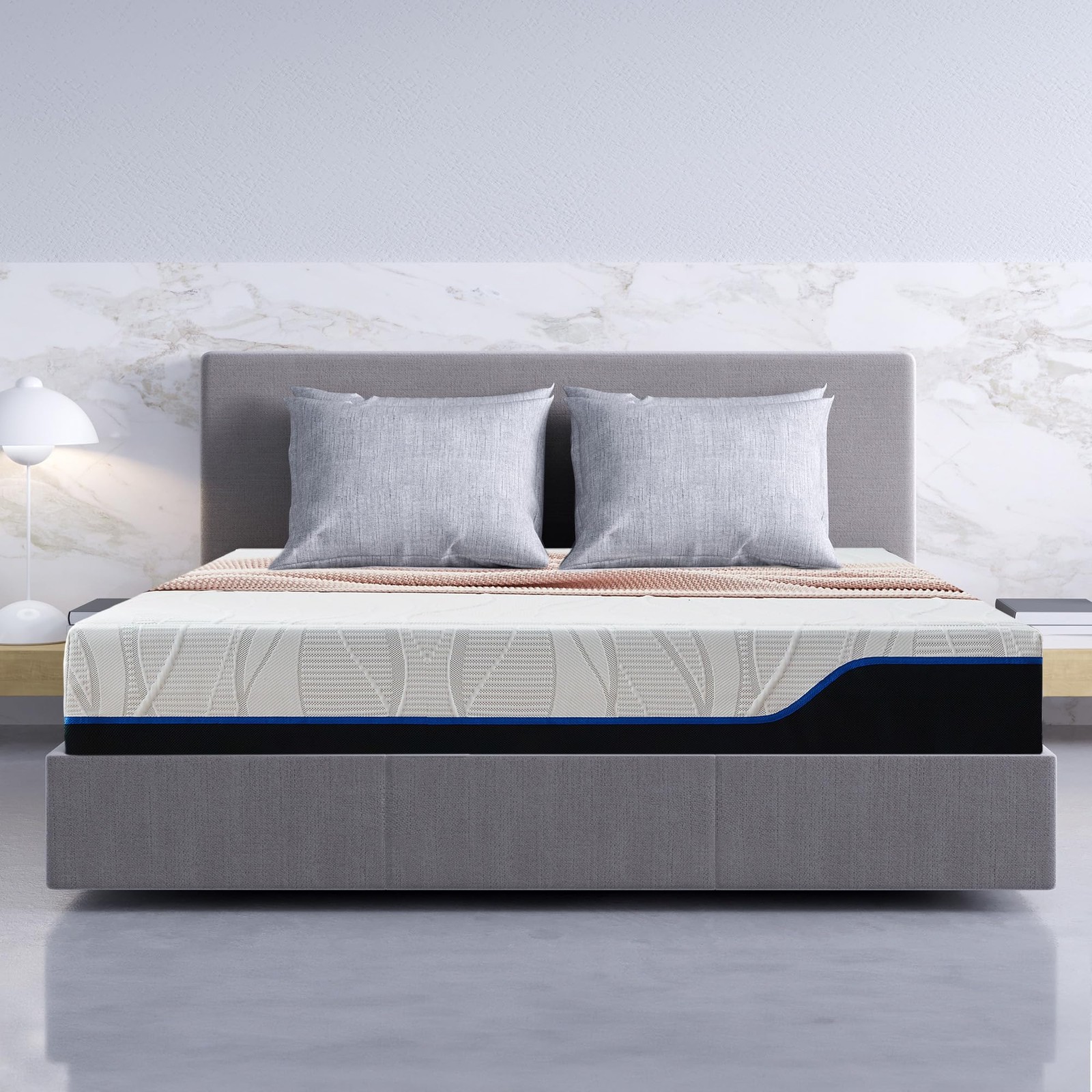 HOME 8″ Queen Memory Foam Mattress, Breathable Bed Mattress, Cooling-Memory F…