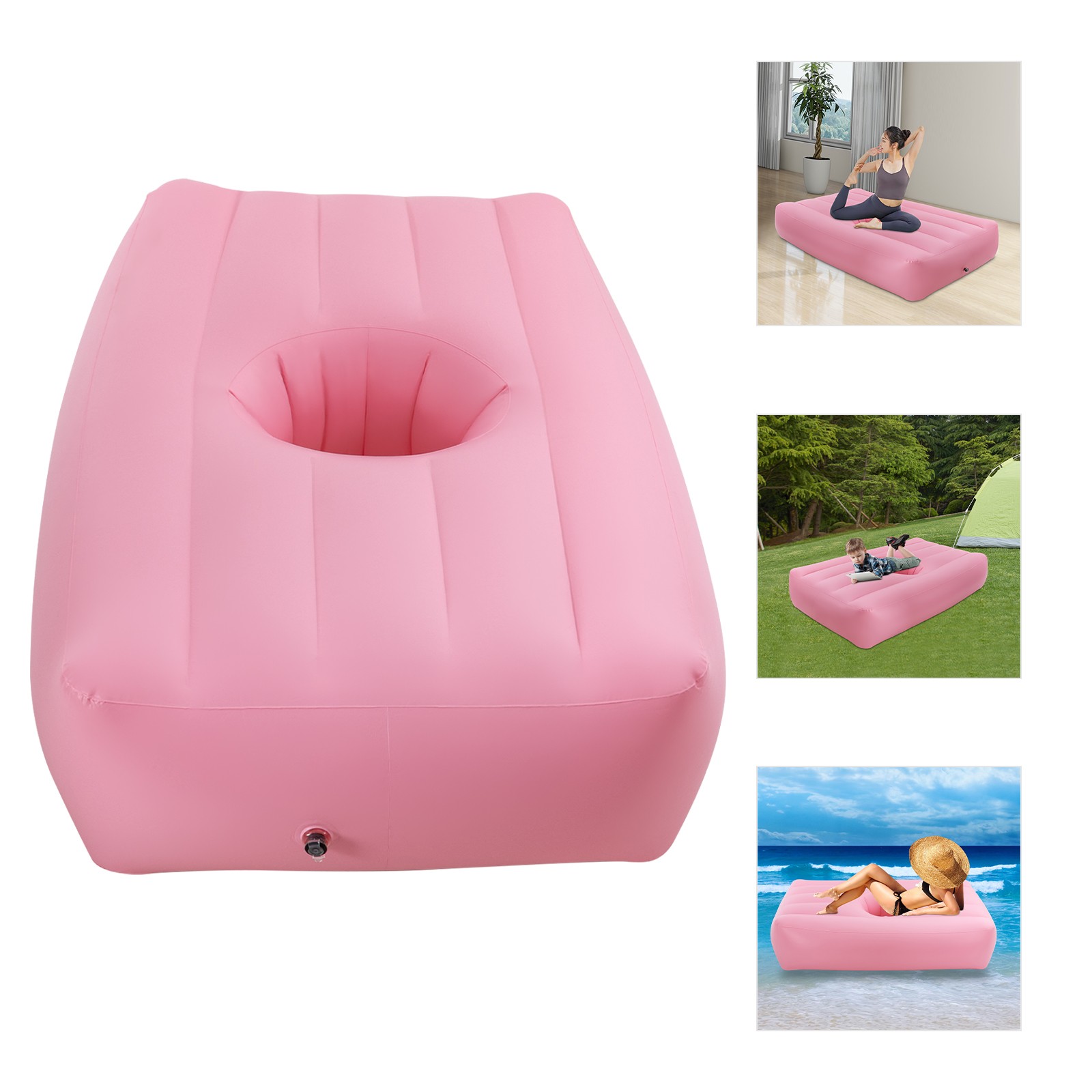 Foldable Inflatable Mattress w/Reusable Electric Air Pump Post Surgery Recovery