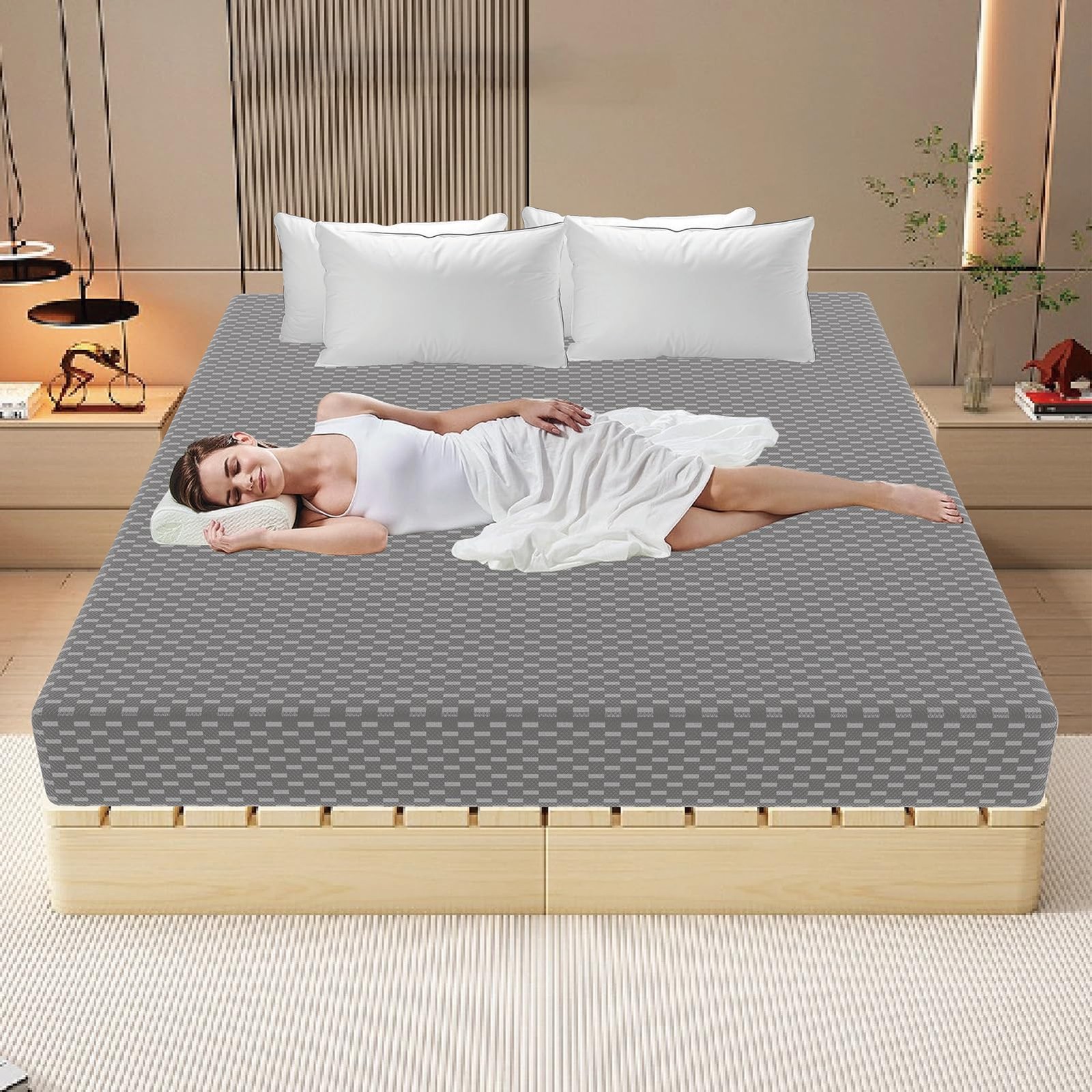 Twin XL Mattress, 8 Inch Memory Foam Mattress in a Box, Pressure Relief, Soft…