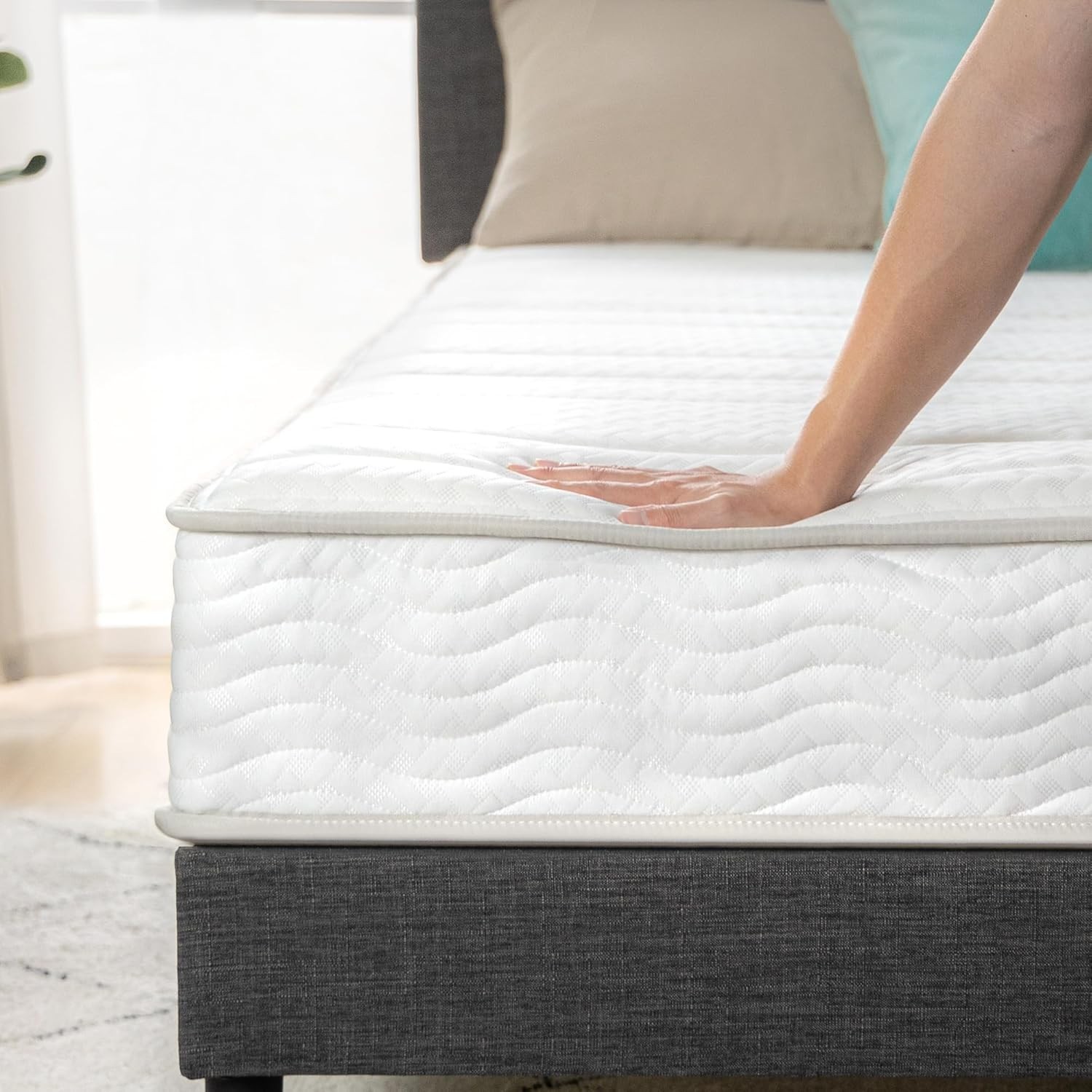Certified Safe 8-Inch Hybrid Mattress – Twin, Medium Firmness, Durable Support