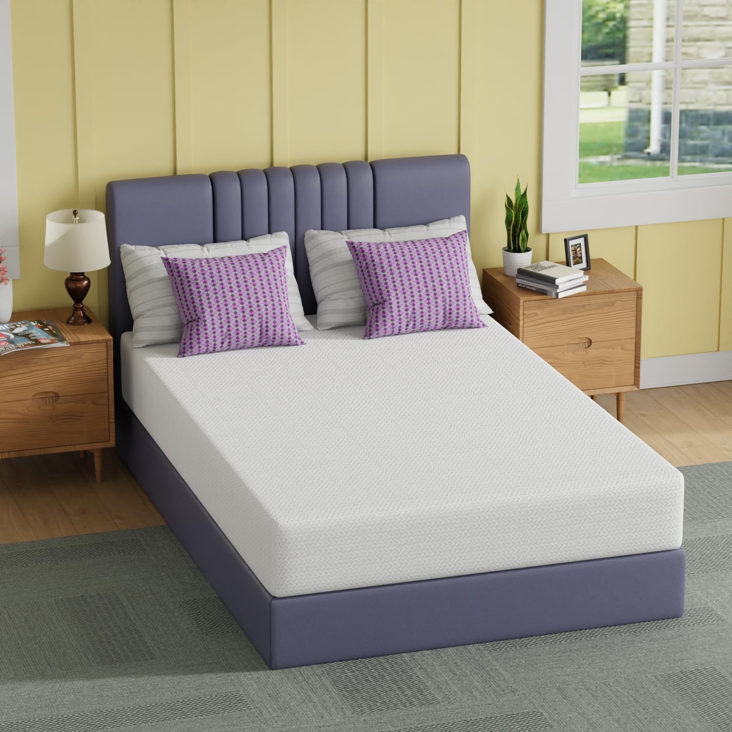 10 Inch Memory Foam Mattress Full Size Medium Firm Cooling Gel Bamboo Charcoal