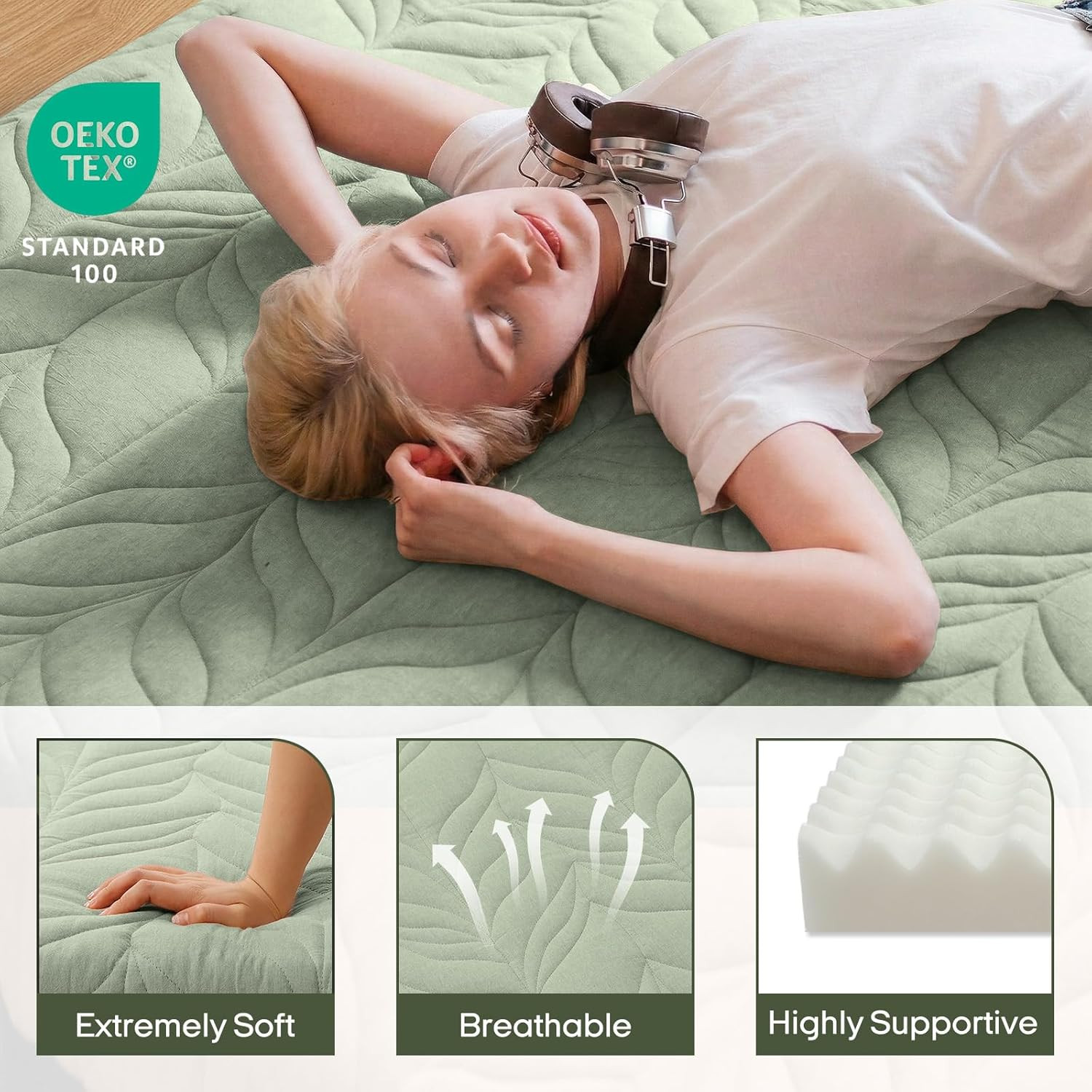 King Size Japanese Floor Mattress Futon 4 Inch Foldable Tatami Sleep Mat
