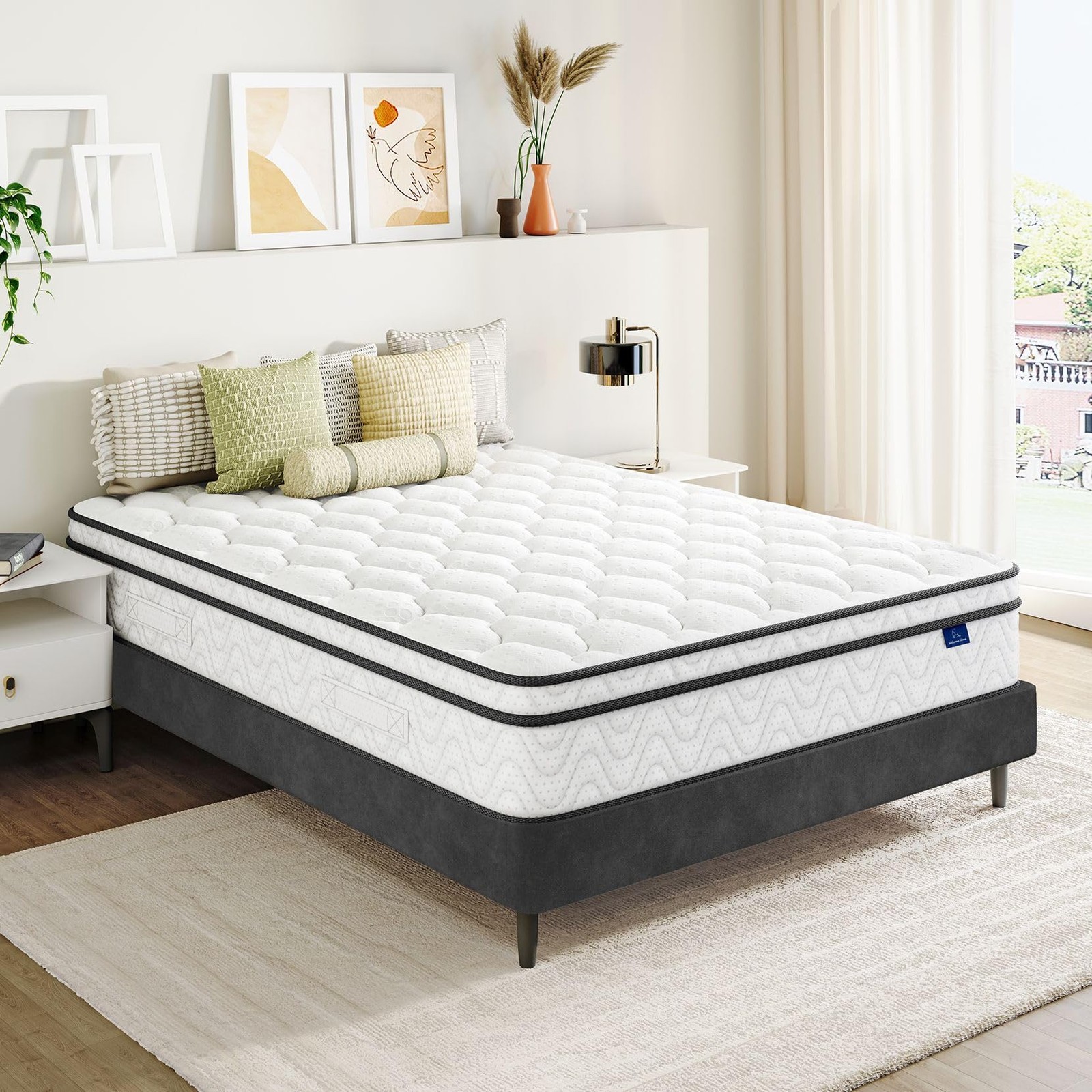 Queen Size Mattress, 12 Inch Hybrid Queen Bed Mattress in a Box with Memory F…