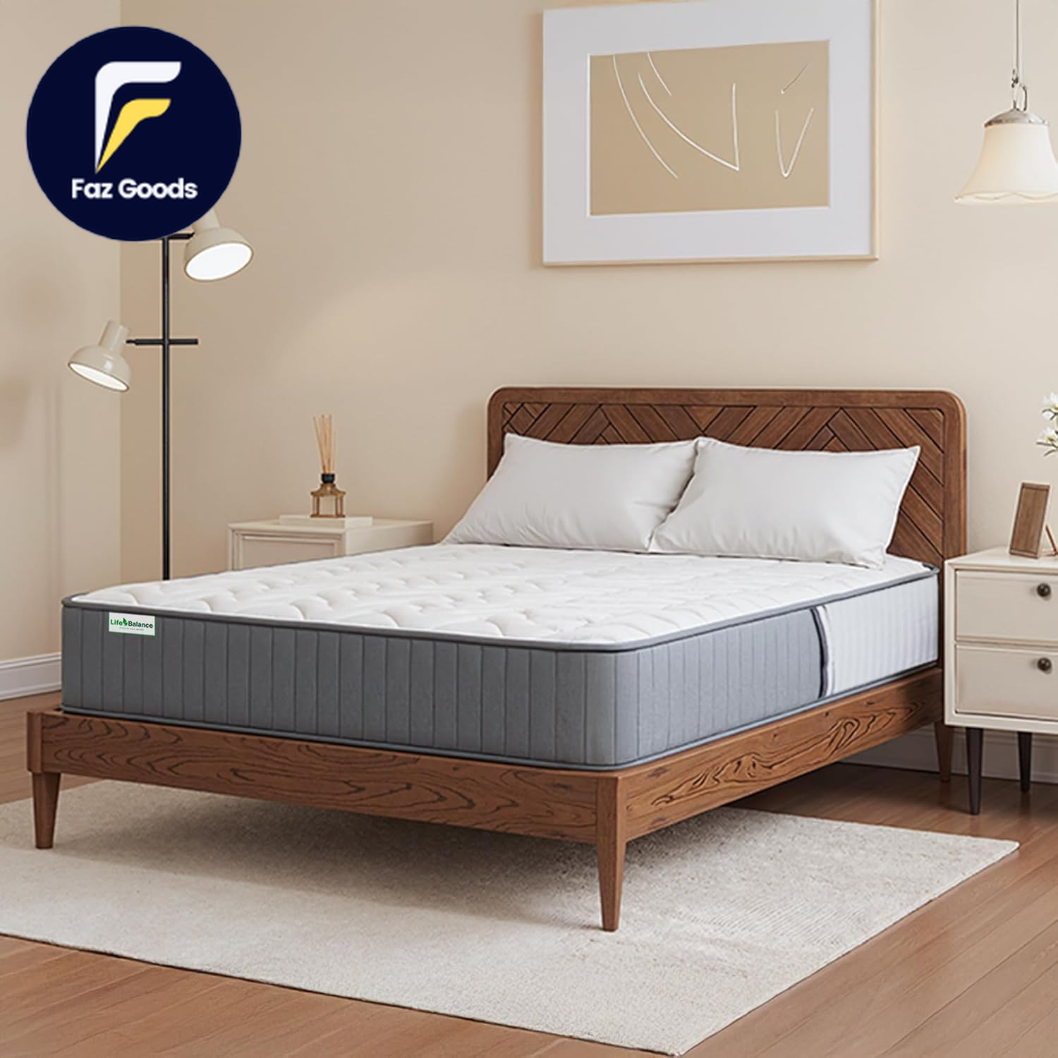 Hybrid Queen Mattress 12 Inch Made in USA Queen Size Mattresses in a Box Cooling
