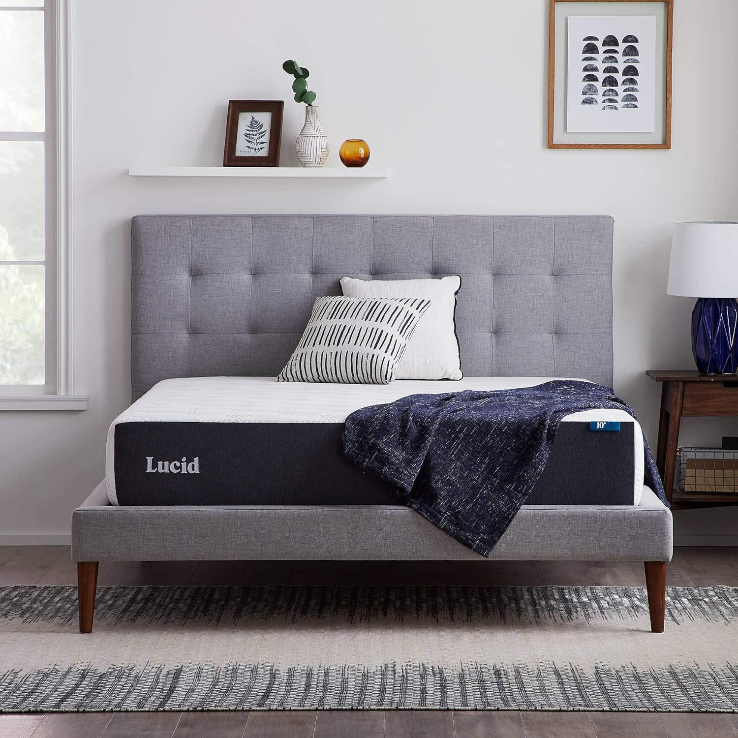 10″ Gel Memory Foam Mattress & L300 Adjustable Base, Split King Set