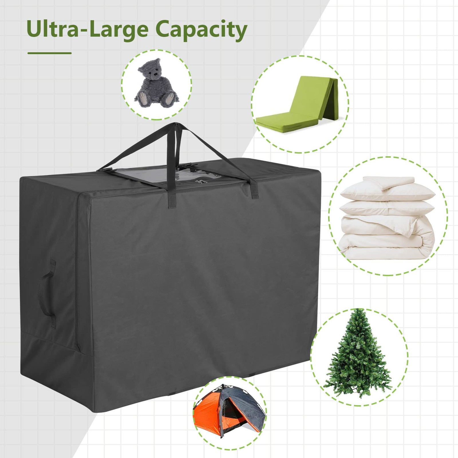 Folding Mattress Storage Bag – Heavy Duty Carry Case for Tri-Fold Guest Bed (…