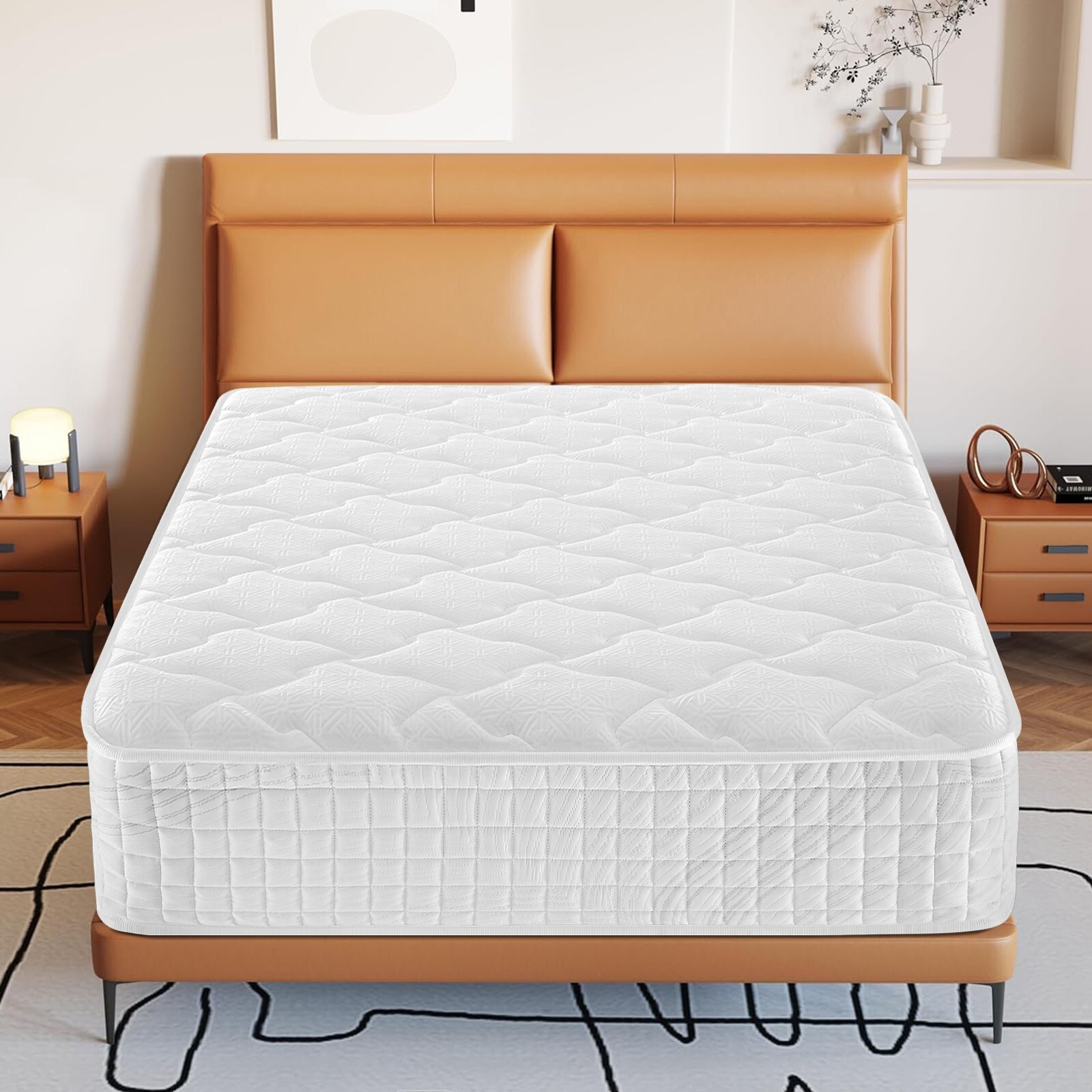 KBQ 10″ 12″ Hybrid Mattress Medium Firm Memory Foam Mattresses In A Box