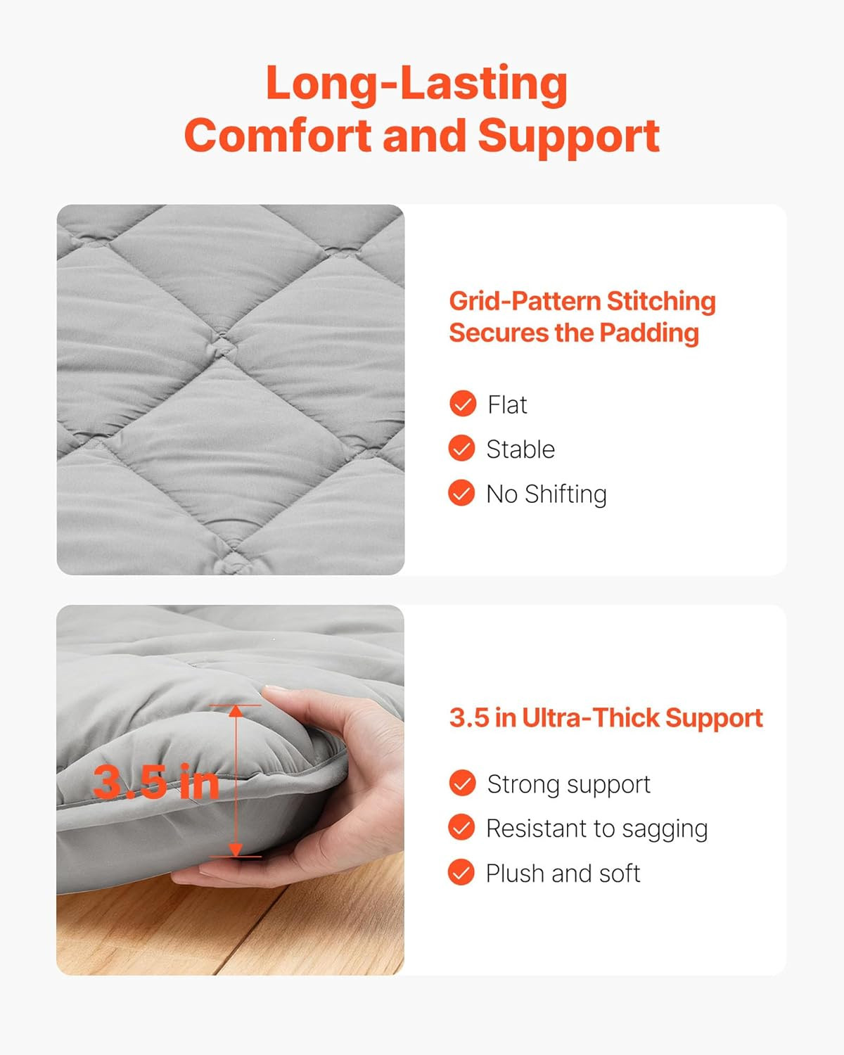 Japanese Floor Mattress, Futon Mattress, 100% High Density Comfortable Foam, Fol