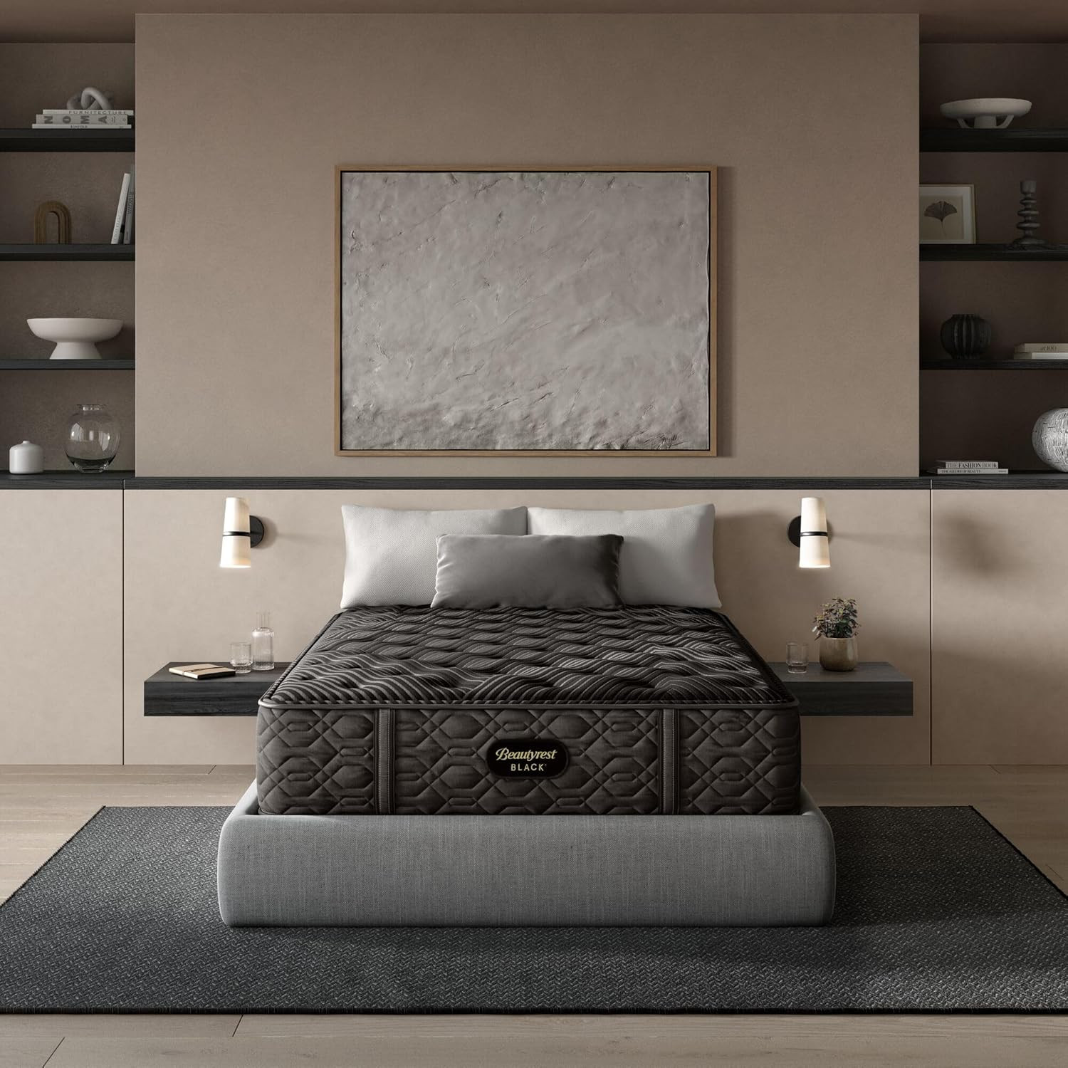 Beautyrest Black Series One 14.25″ Medium Queen Mattress – Breathable, Cooling,