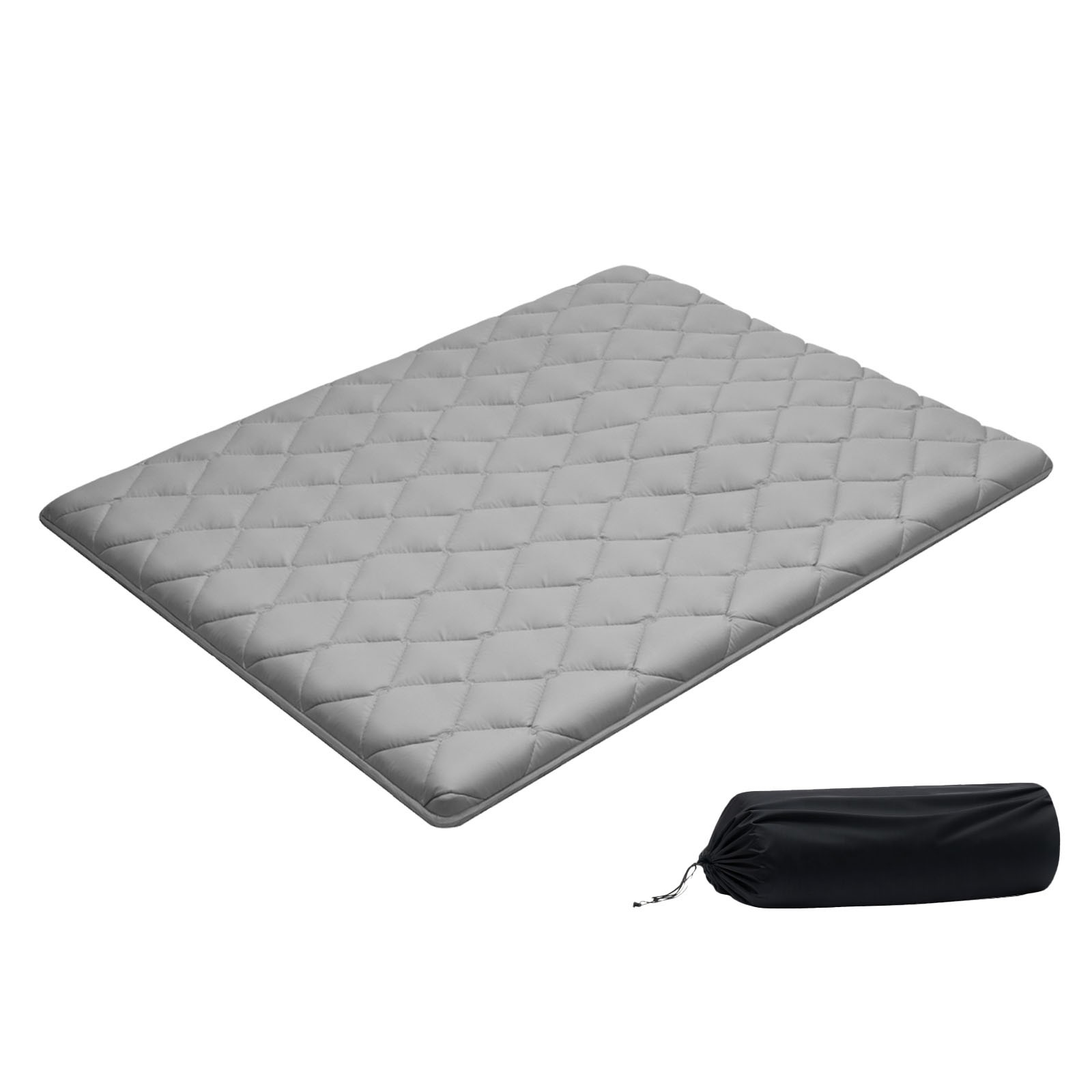 VEVOR Japanese Tatami Mat Queen Foldable Futon Mattress with Storage Bag Gray