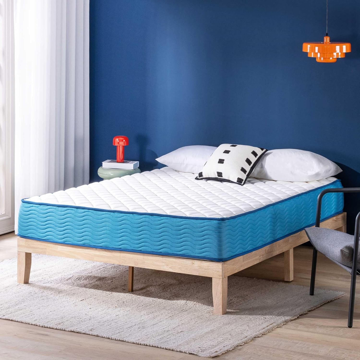 10 Inch Hybrid Mattress Tight Top Supportive Foam Pocketed Coils Certified Safe