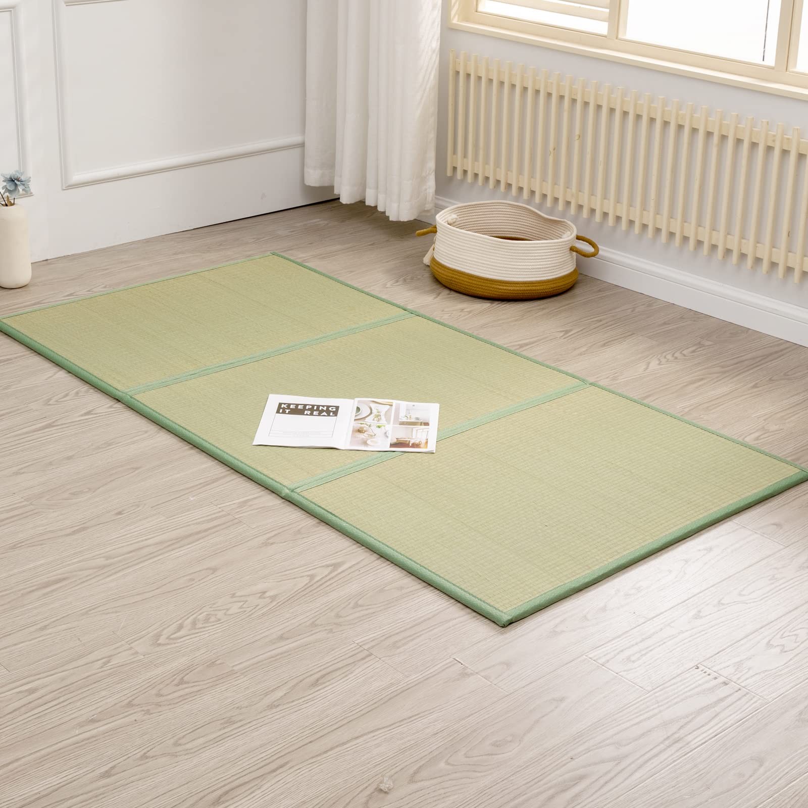 Tatami Mat (Twin 79″ x 39″ x 0.5″), Japanese Traditional Tatami Mattress, Nat…