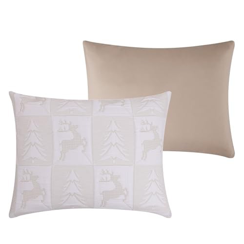 Greenland Home Novelty Holiday Reversible 3-Piece Full/Queen Reindeer Games