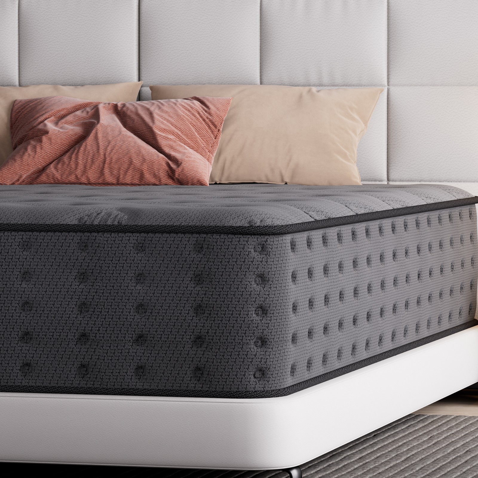 12″14″ Twin Full Queen King Size Mattress in a Box Hybrid Spring MemoryFoam
