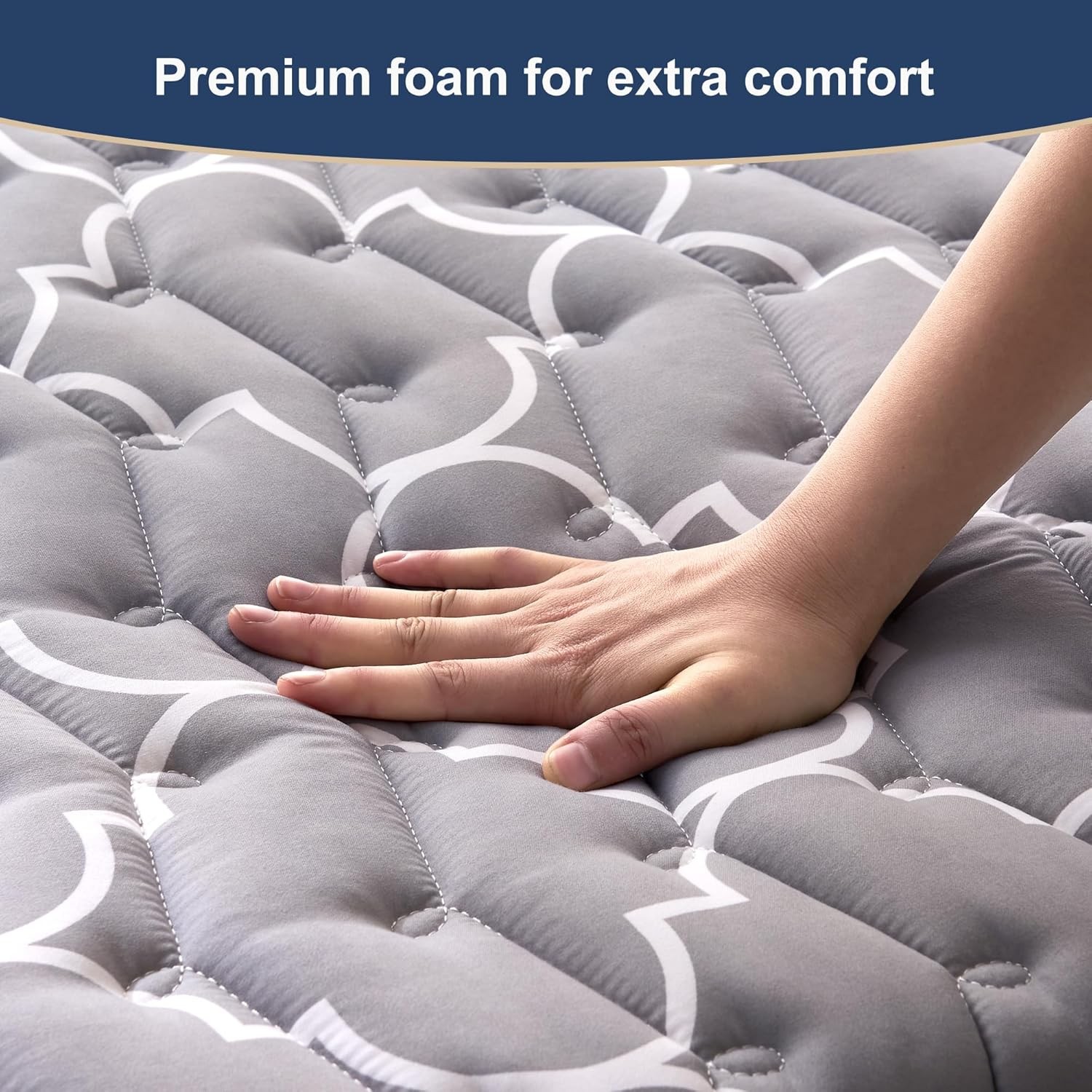 6th Generation Japanese Floor Futon Mattress Extra-Thick 9-Layer Modern Futon W/