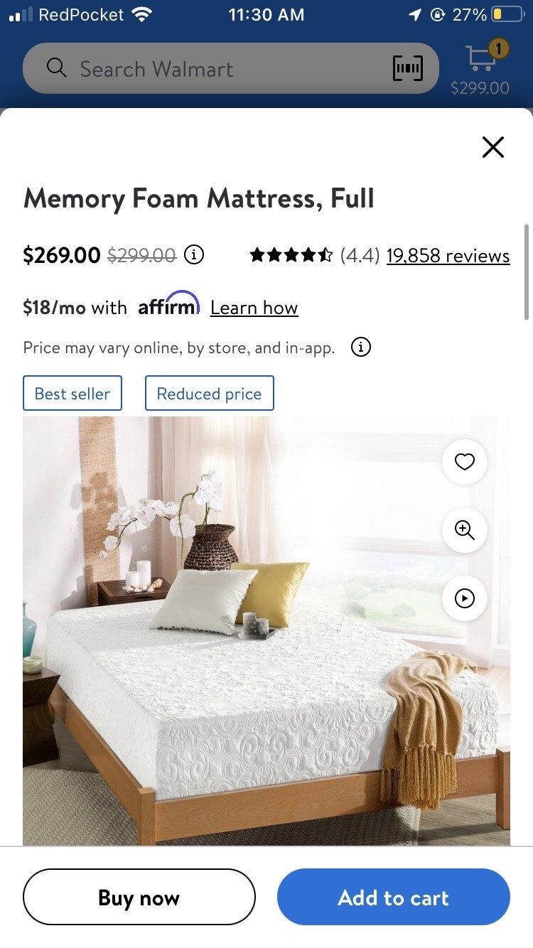 zinus 12 inch memory foam mattress full