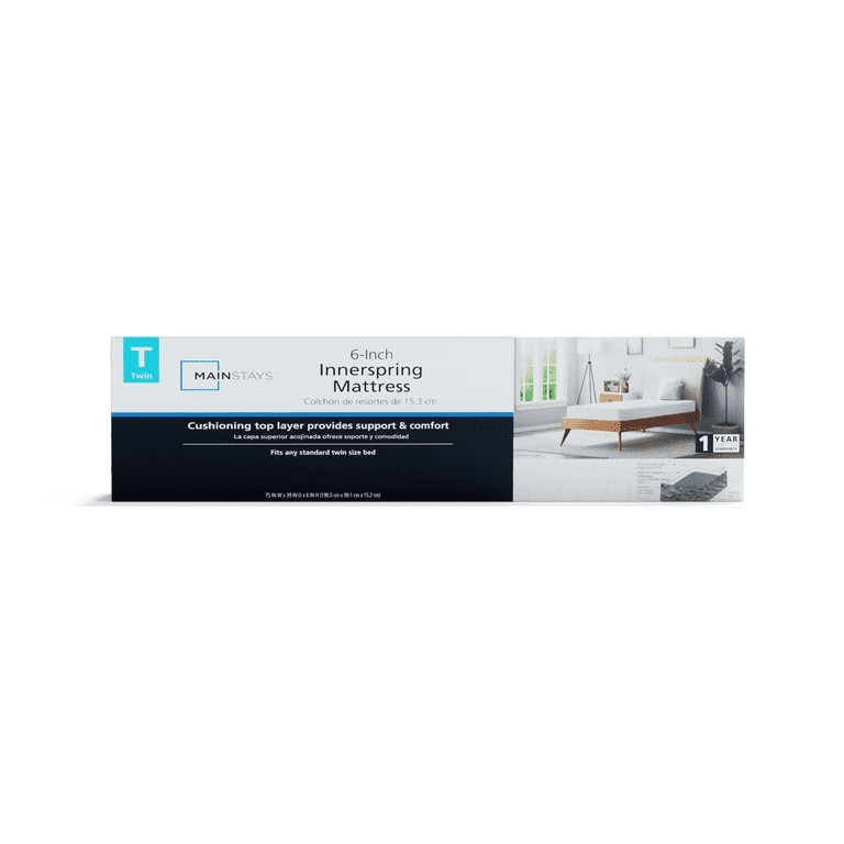 New Mainstays 6″ Twin Innerspring Mattress