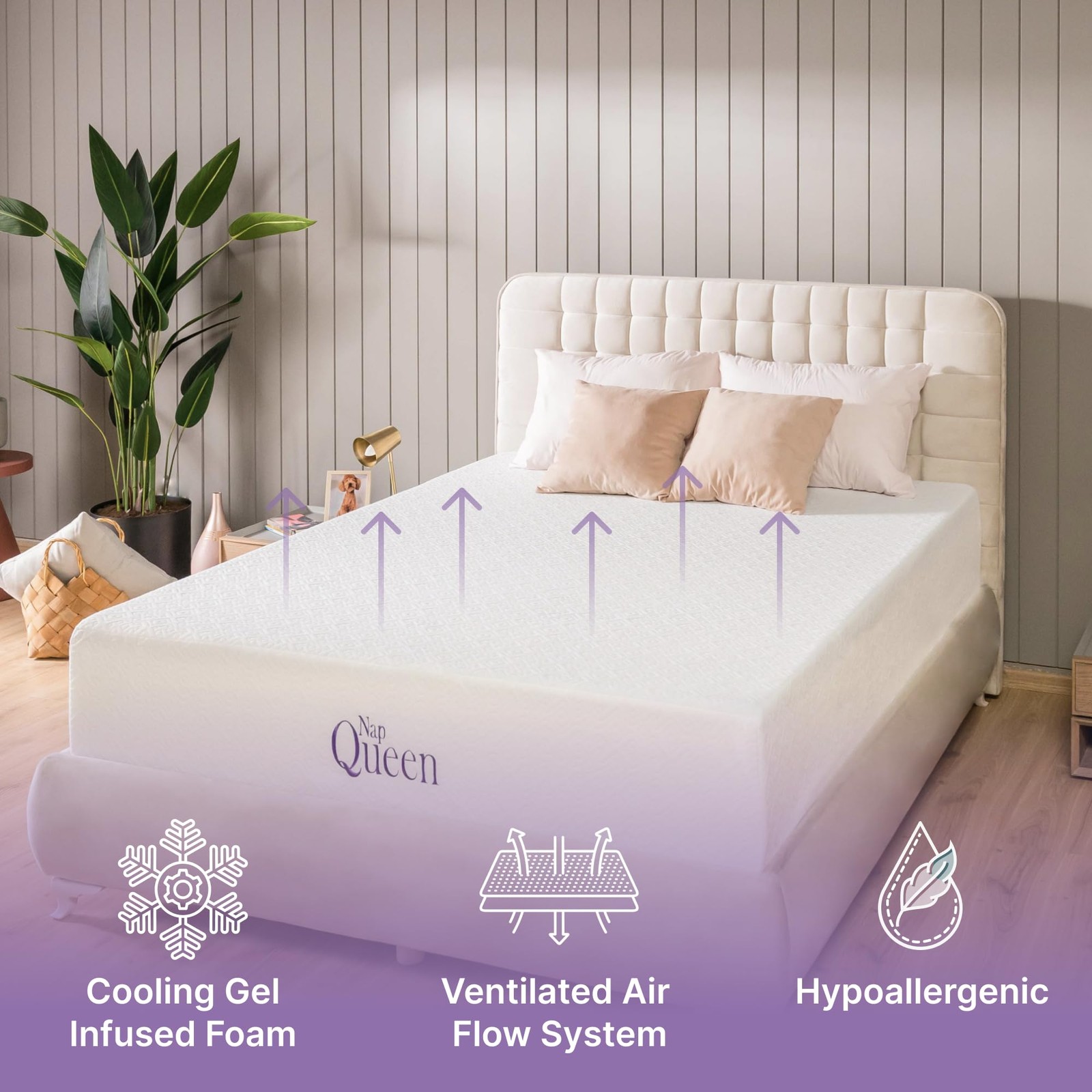 6 Inch Cooling Gel Twin Size Medium Firm Memory Foam Mattress, Bed in a Box, …